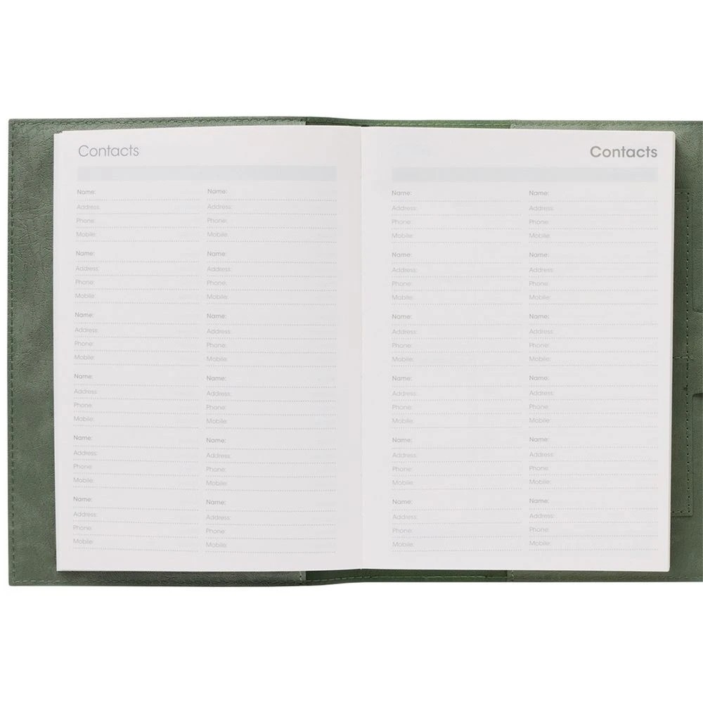 5 Otto A5 Day to Page Tri-Fold FY26/27 Diary Green, 5 of 6