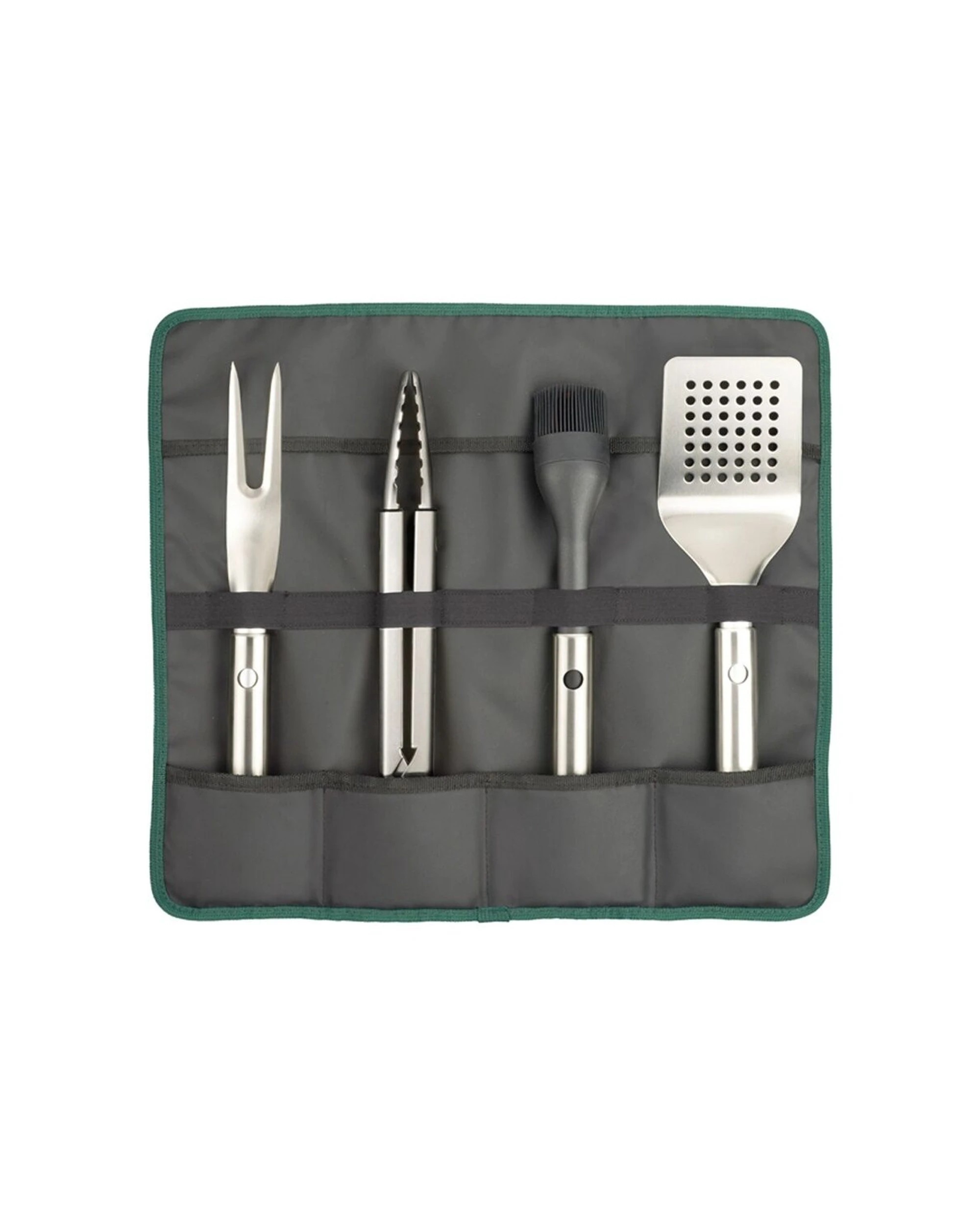 1 Joseph Joseph GrillOut 4pc BBQ Utensil Set Stainless Steel With Carry Case - Silver, 1 of 8