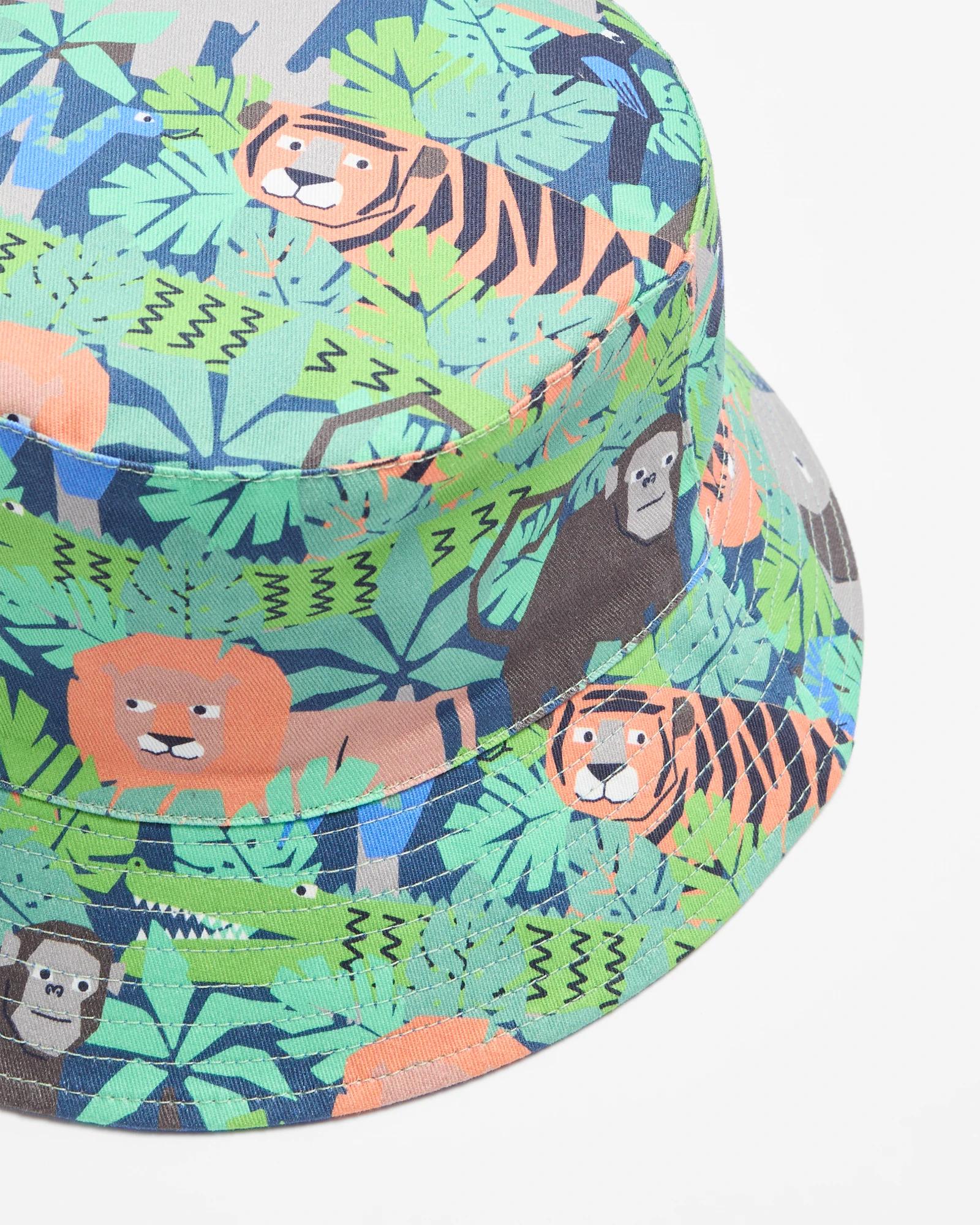 2 Target Boys Reversible Bucket Hat JUNGLE/BLUE, 2 of 3
