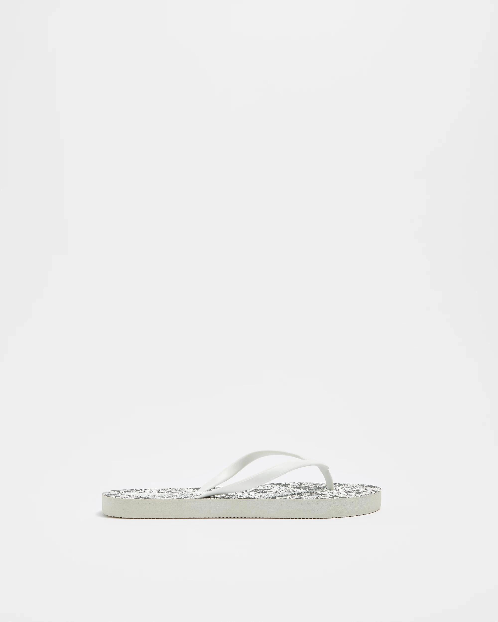 1 Target Woman Womens Everyday Printed Thongs BLACK AND WHITE, 1 of 3