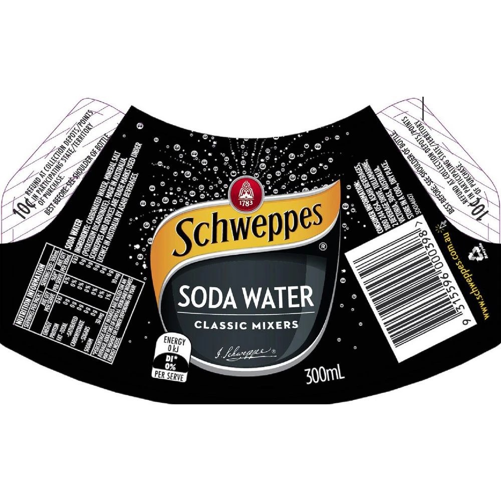 3 Schweppes Soda Water 300mL 24 Pack, 3 of 3
