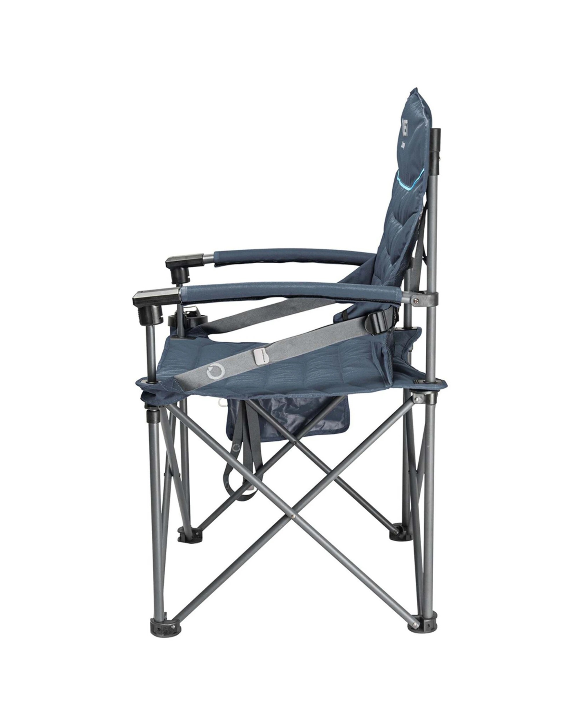 6 Quest Outdoors Castaway Hard Arm Camp Chair Adjustable Lumbar Support Compact - Blue, 6 of 7