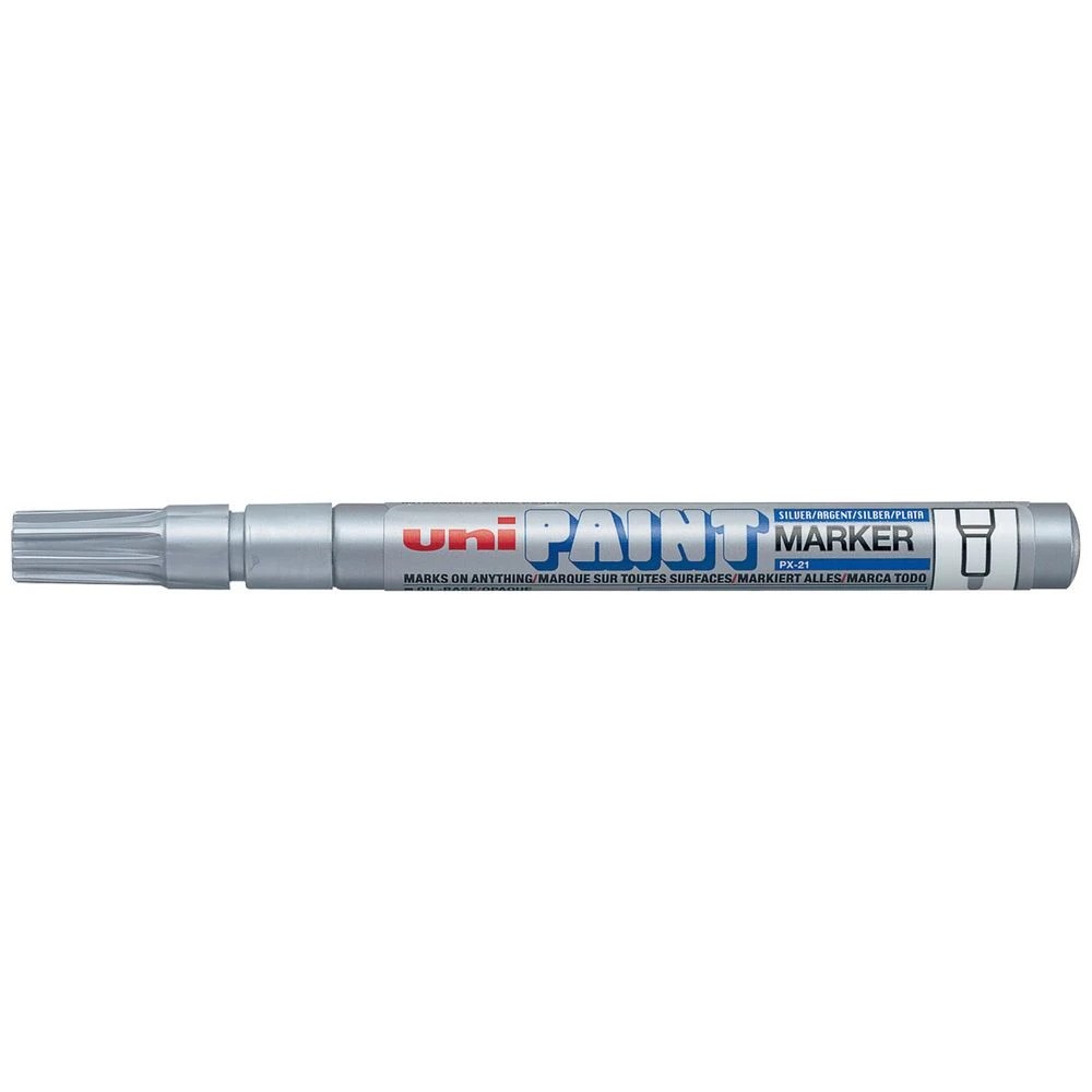 1 UNI PX-21 Paint Marker Silver, 1 of 2