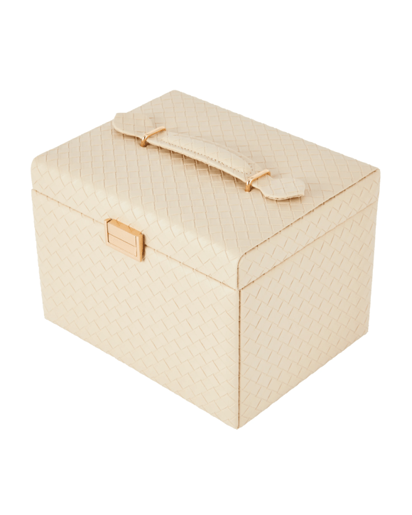 Weave Jewellery Case - Nude