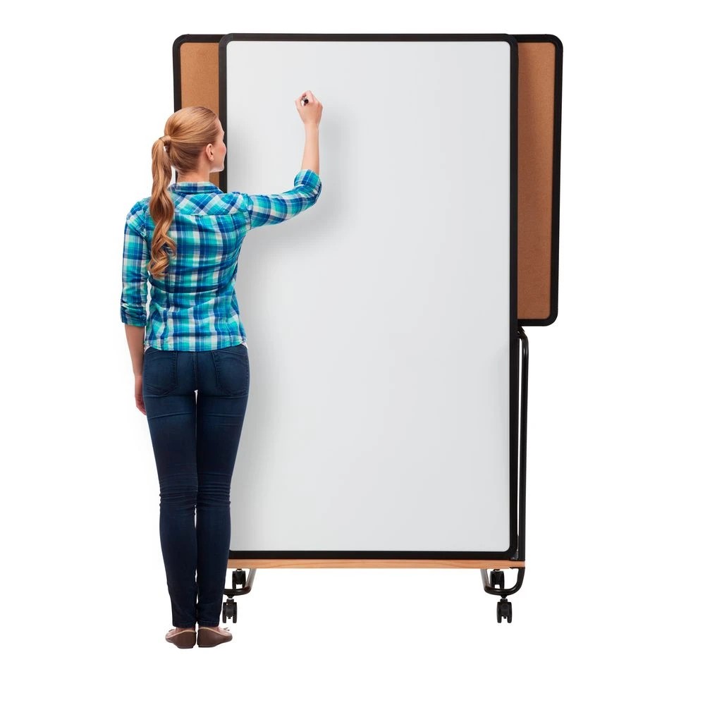 10 J.Burrows Whiteboard/Corkboard with Steel Easel Trolley, 10 of 10