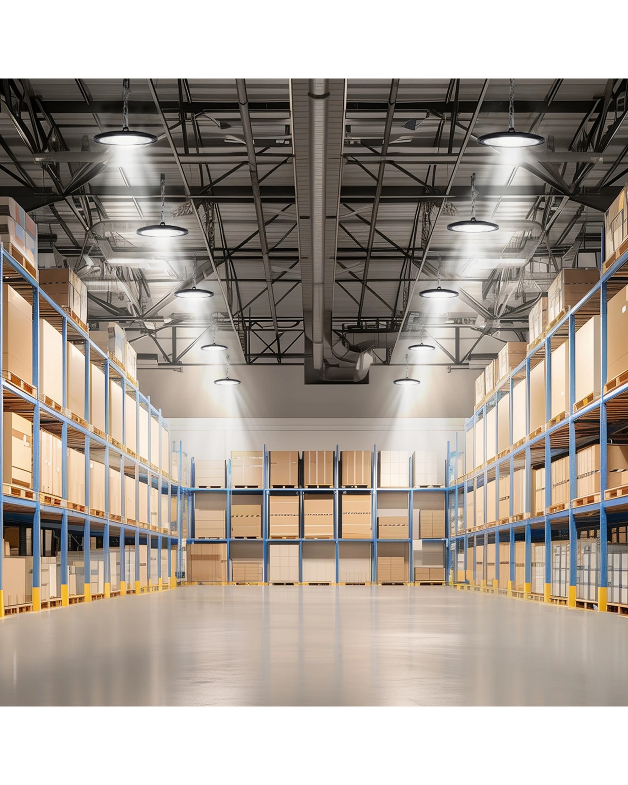 4 Advwin High Bay Lights 6500K 21000LM 4 Pack IP65 Waterproof - Black, 4 of 8