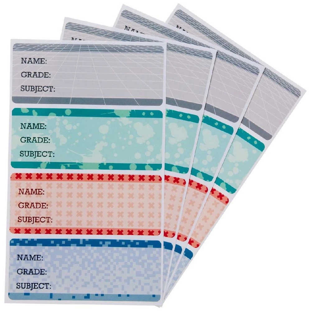 3 Studymate Book Labels Primary Colours 16 pack, 3 of 3