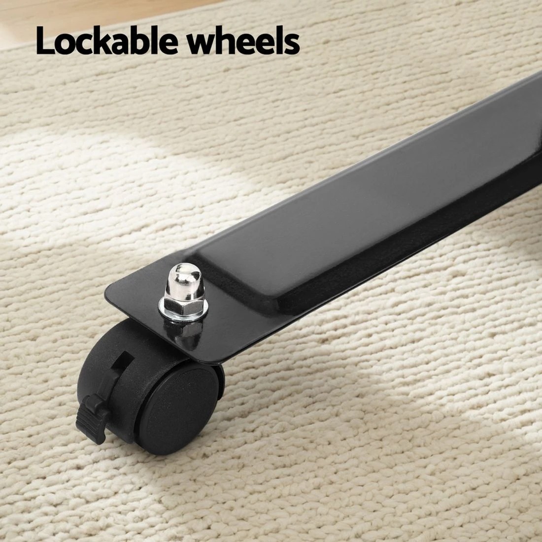 7 Artiss 6 Panel Room Divider Screen 323cm Wheel Fabric - Black, 7 of 7