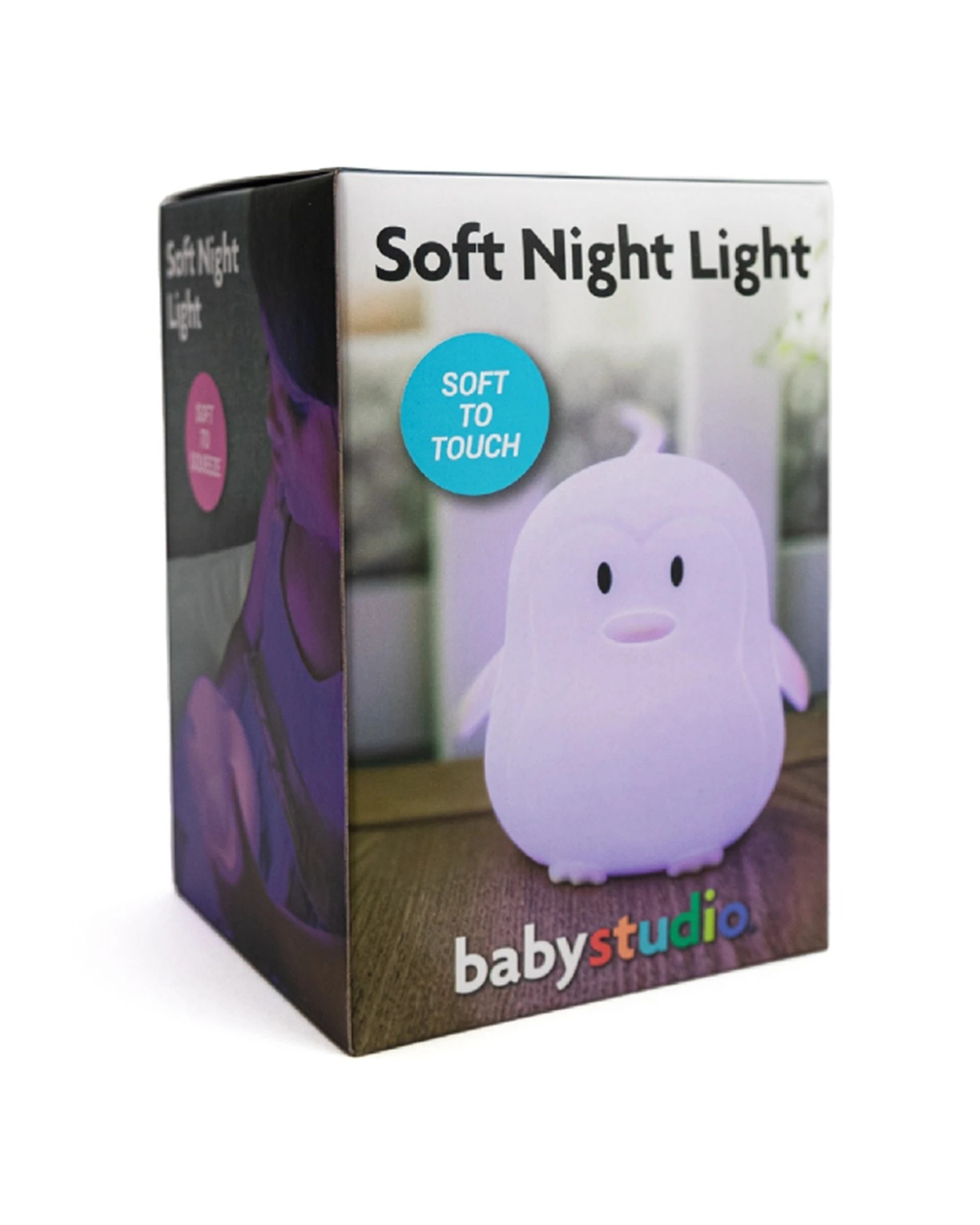 1 Babystudio Soft Silicon Night Light Penguin Multicolour USB Rechargeable - Multi, 1 of 4