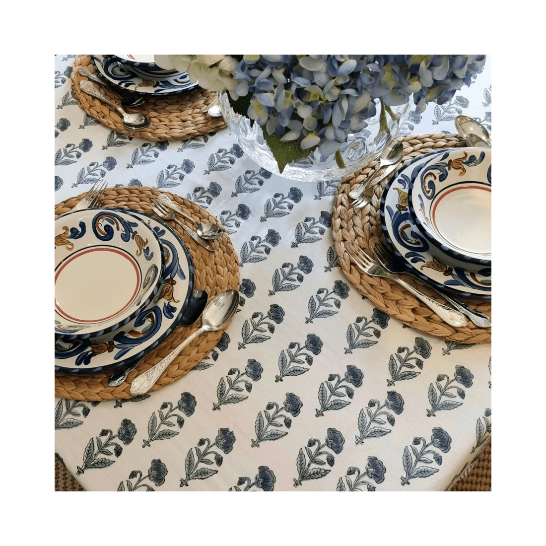 5 Kolka Rectangle Square Tablecloth Table Cover Flower Pattern Dining Table Cloth - Grey, 5 of 9