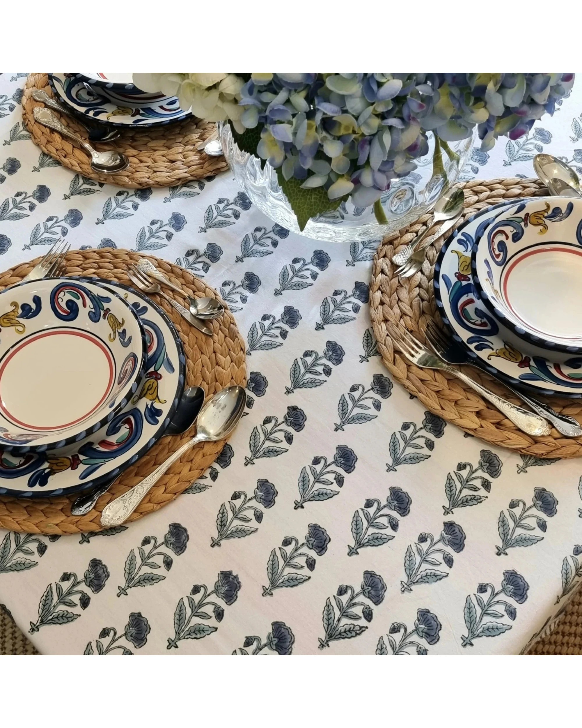 5 Kolka Rectangle Square Tablecloth Table Cover Flower Pattern Dining Table Cloth - Grey, 5 of 8