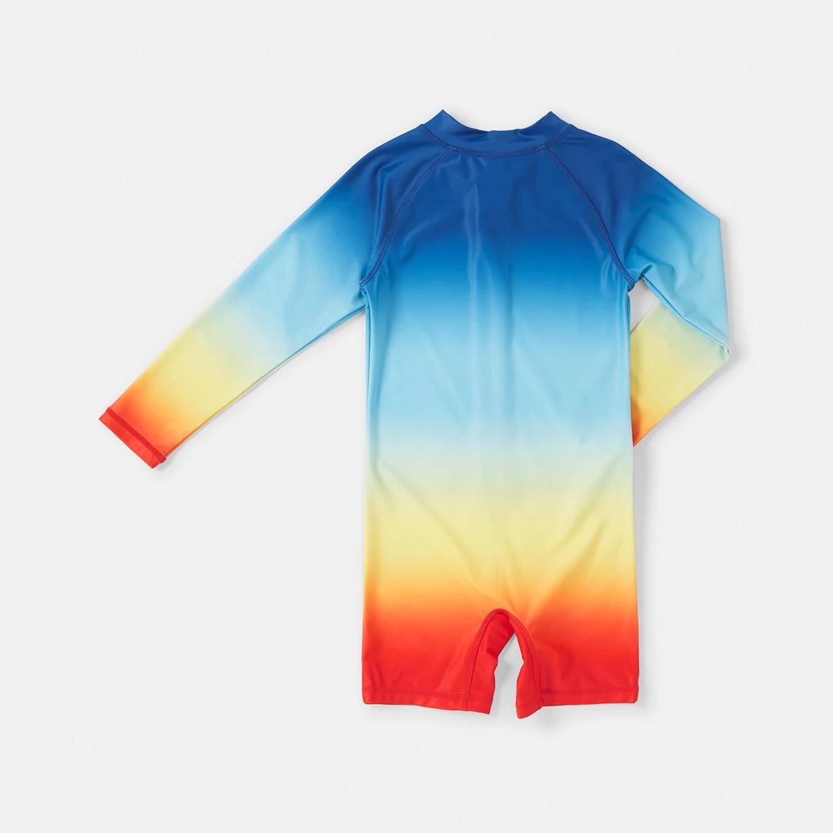 9 Long Sleeve Ombre Swimsuit Multi Ombr, 9 of 9