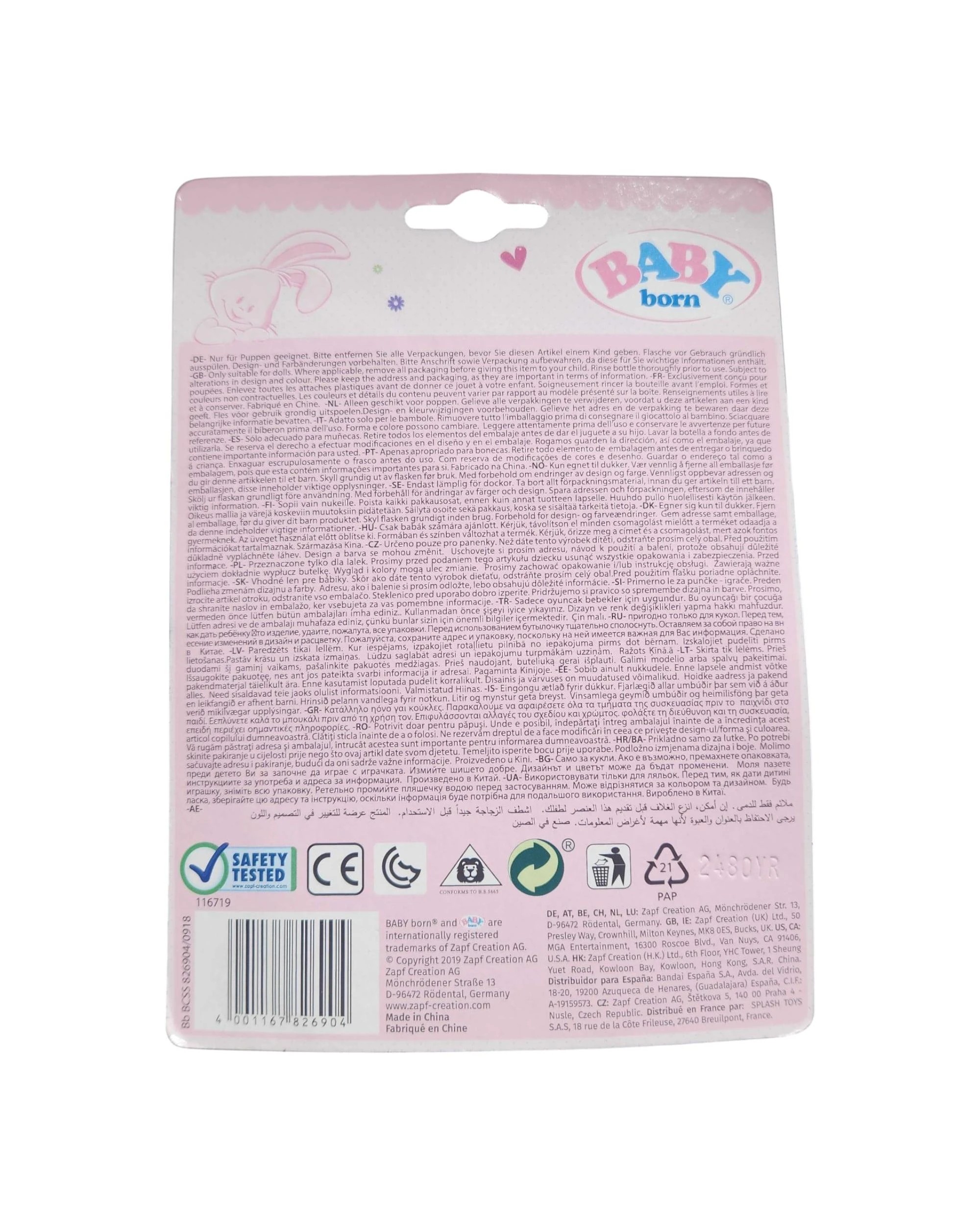 3 Zapf Creation Baby Born Bottle with Cap Assortment, 3 of 3