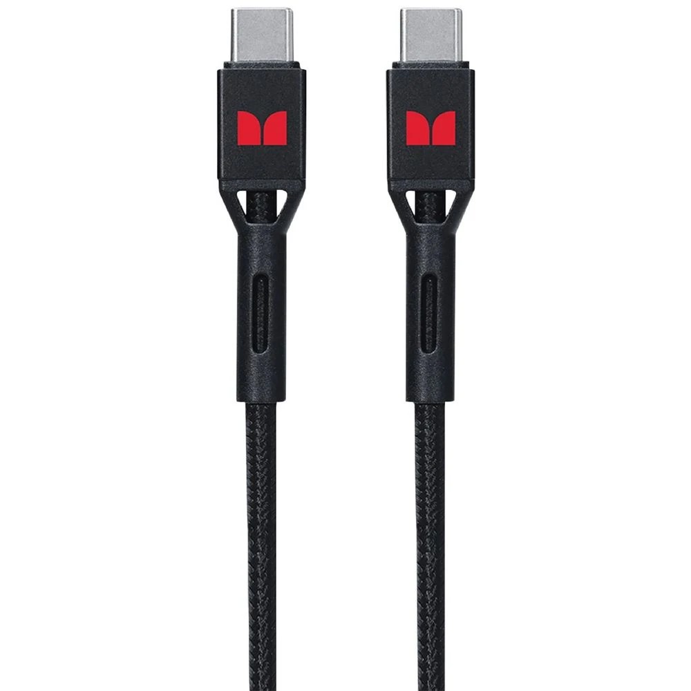 1 Monster Braided USB-C to USB-C Cable 2m Black, 1 of 2
