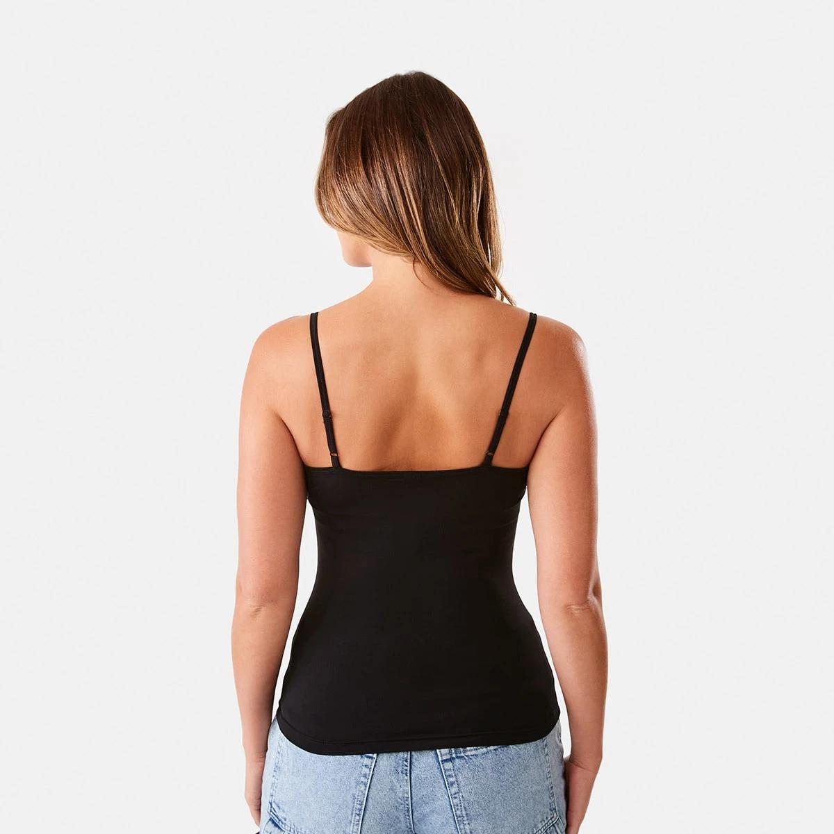 4 Sleeveless Luxe Cami Black, 4 of 7