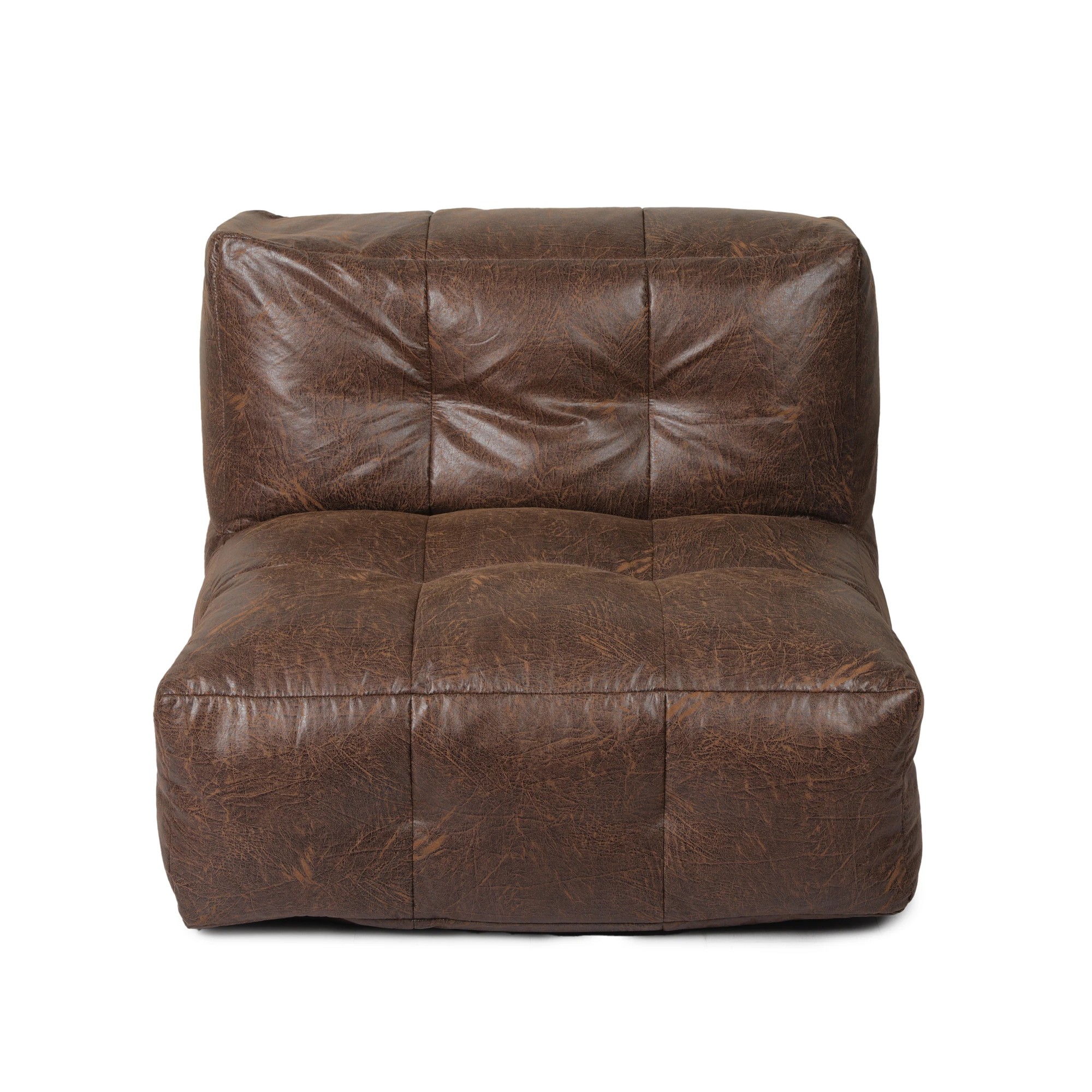 2 Marlow Bean Bag PU Cover Only - Brown, 2 of 6