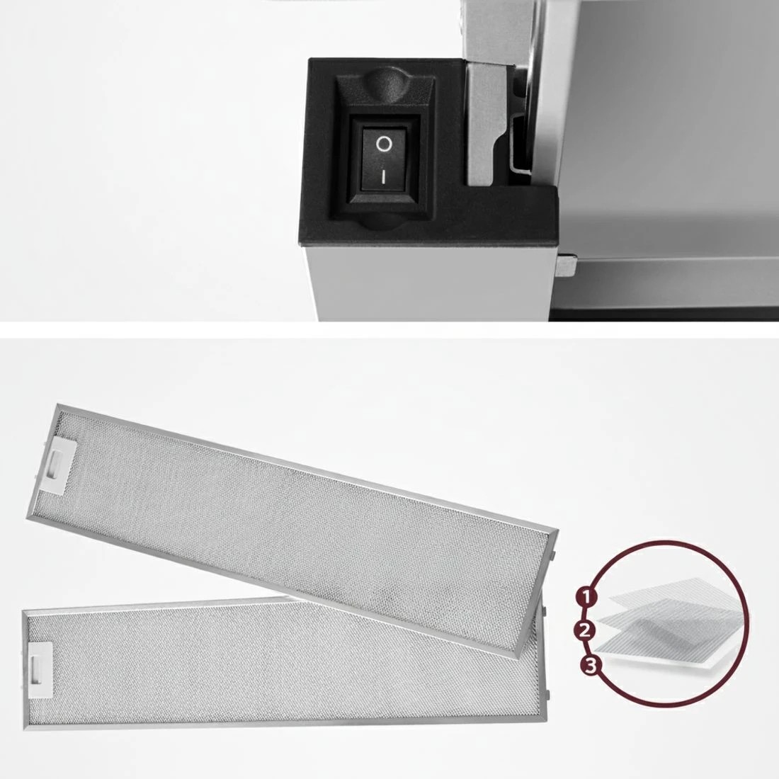 5 Devanti 900mm Range Hood 90cm Slide out Rangehood Stainless Steel - Silver, 5 of 6