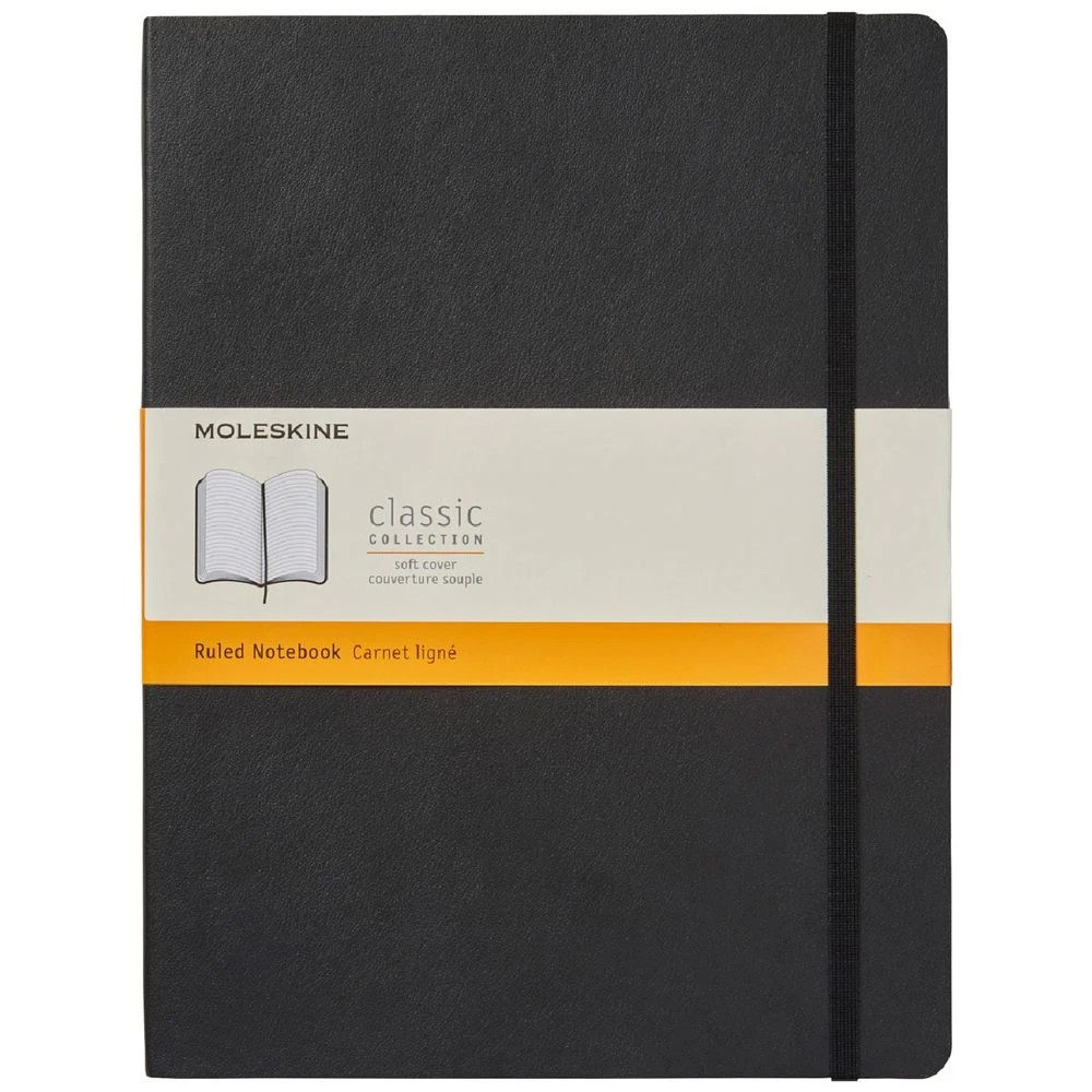 1 Moleskine Classic Softcover Ruled XL 192pg Notebook Black, 1 of 3