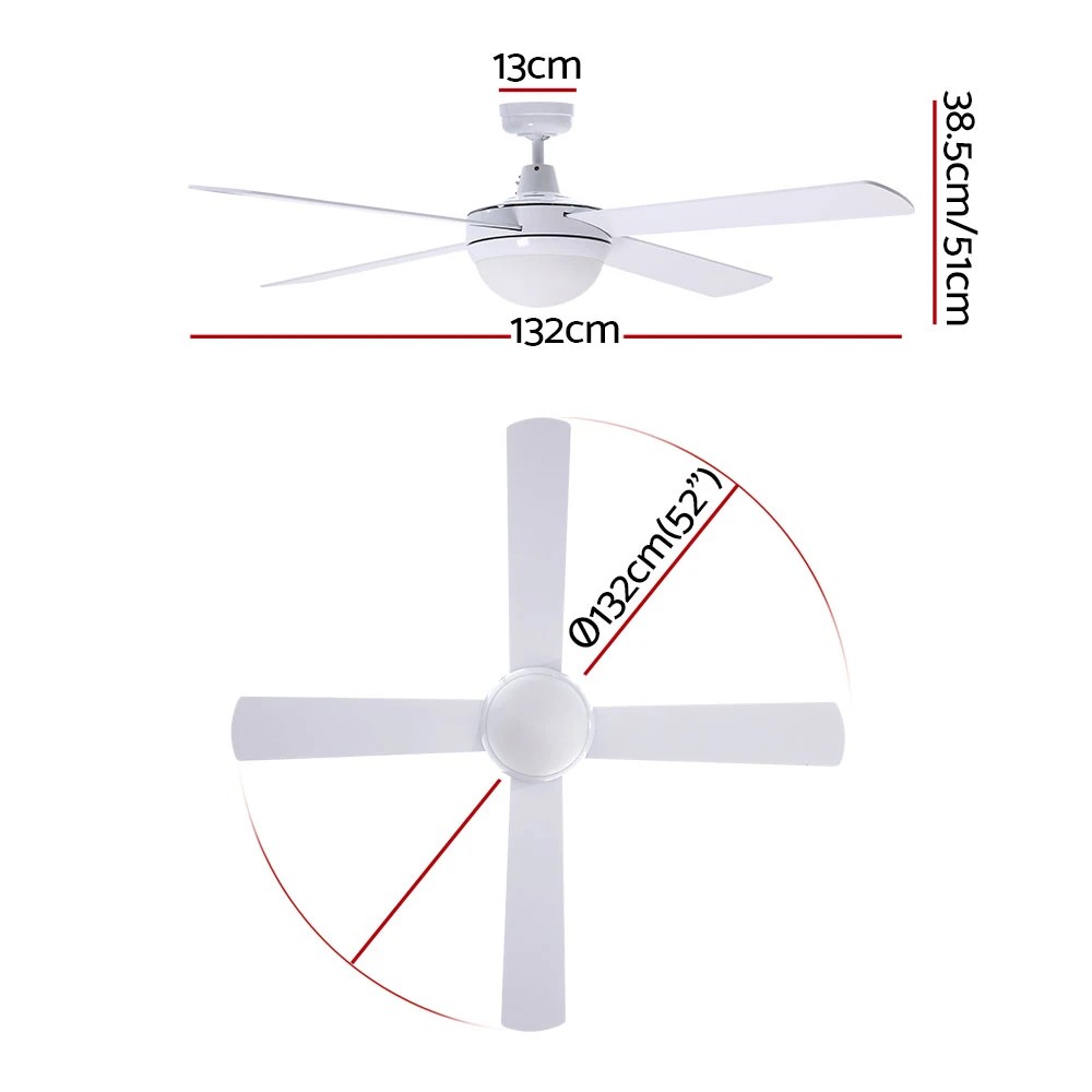 2 Devanti 52'' Ceiling Fan DC Motor w/Light w/Remote - Multi, 2 of 7