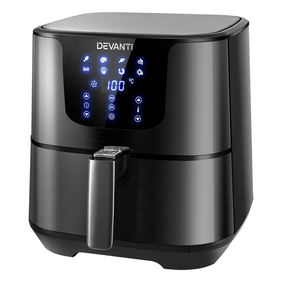 4 Devanti Air Fryer 7L LCD Fryers - Black, 4 of 7