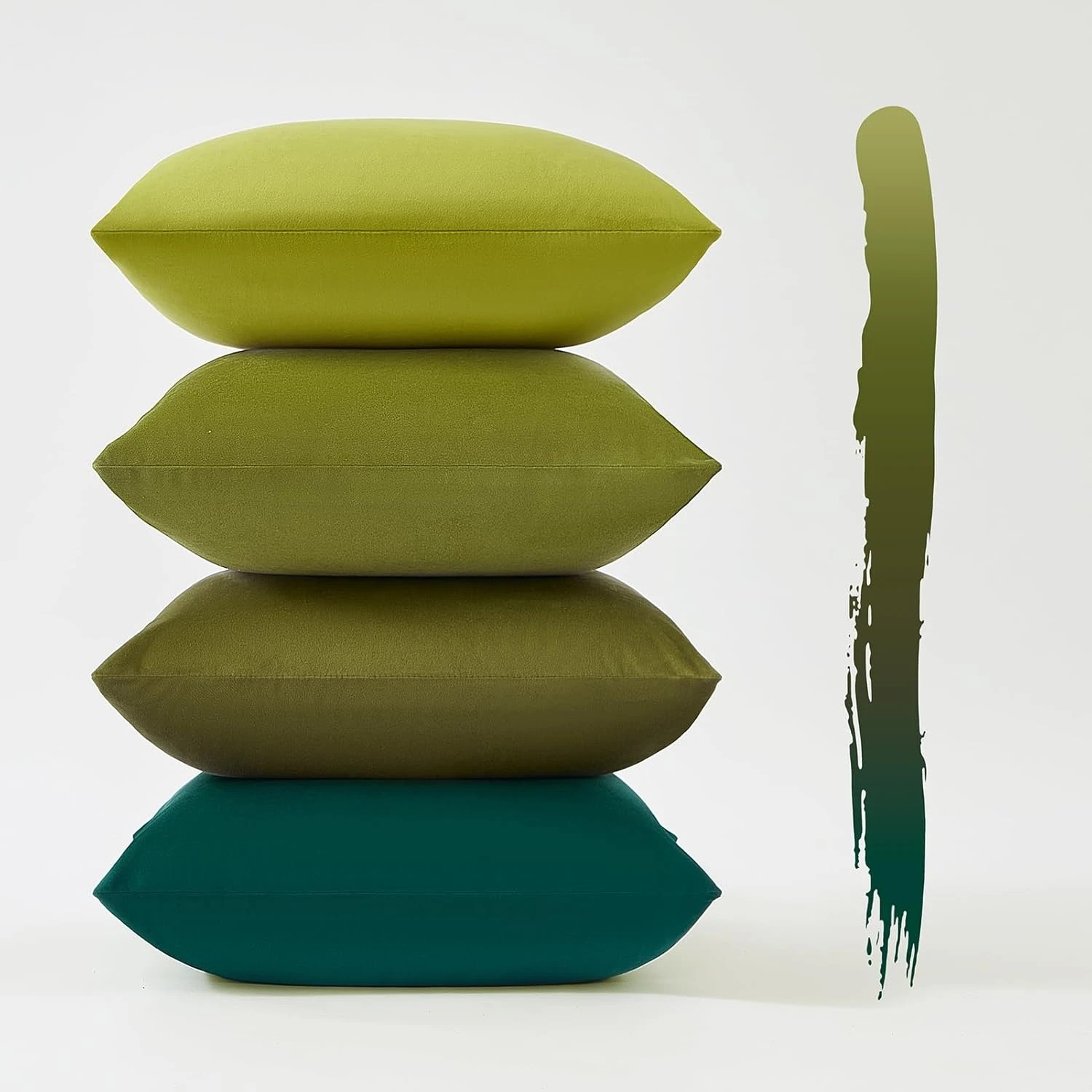 2 Gioia Casa 4-Pack Velvet Cushion Covers 45x45cm Mix - Green, 2 of 4