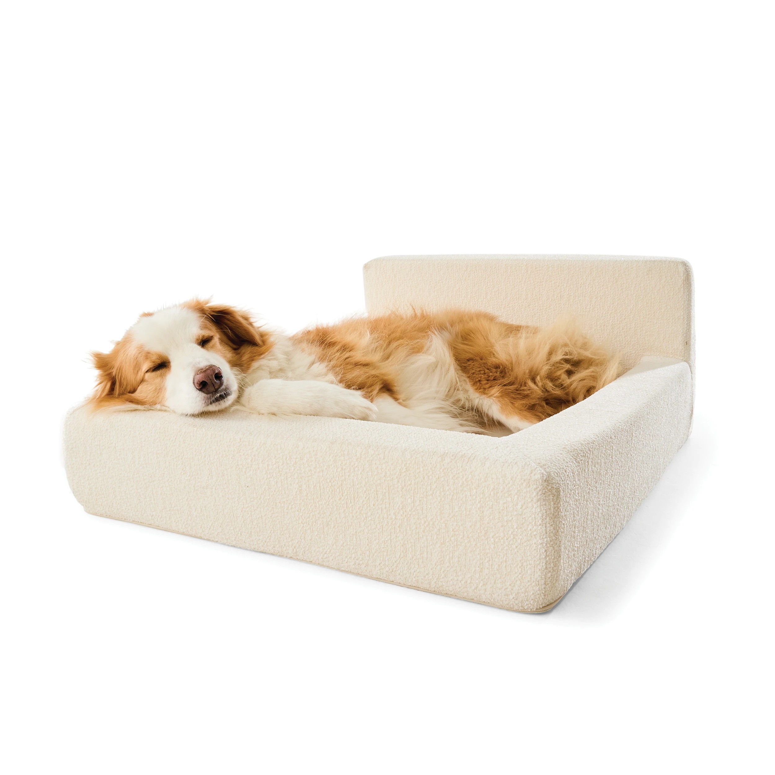 1 Large High Back Bed - Beige, 1 of 9