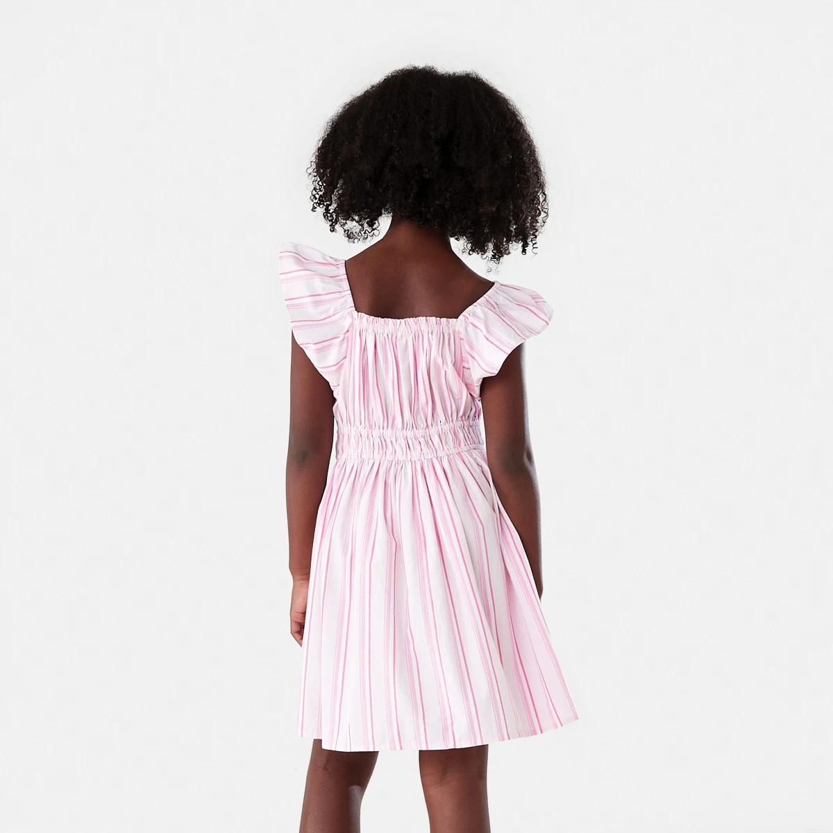 2 Shirred Frill Dress ROSY STRIPE MULTI, 2 of 7