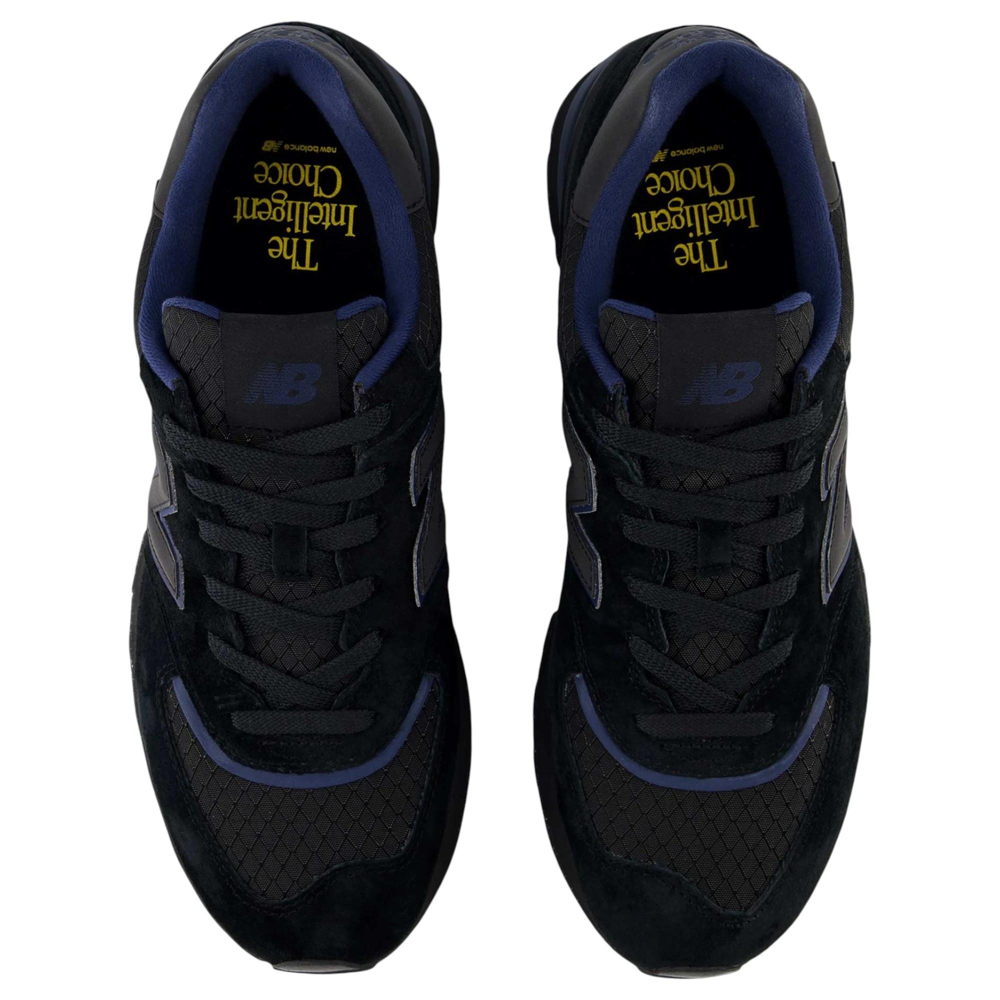 6 New Balance Mens 574 Black/ Navy Athletic Shoes BLACK/NAVY, 6 of 6