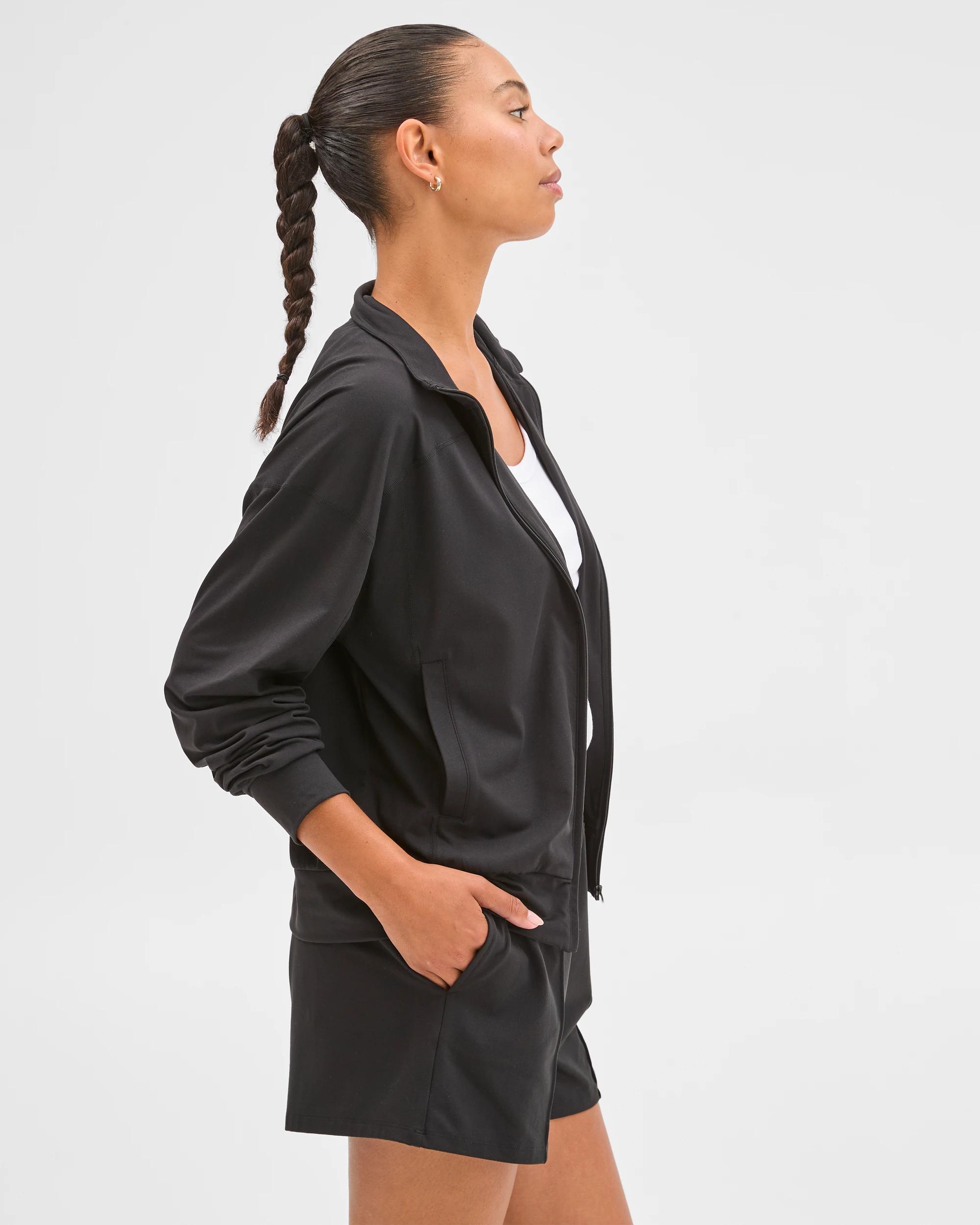 5 Target Active Active Studio Luxe Zip Through Jacket BLACK, 5 of 7