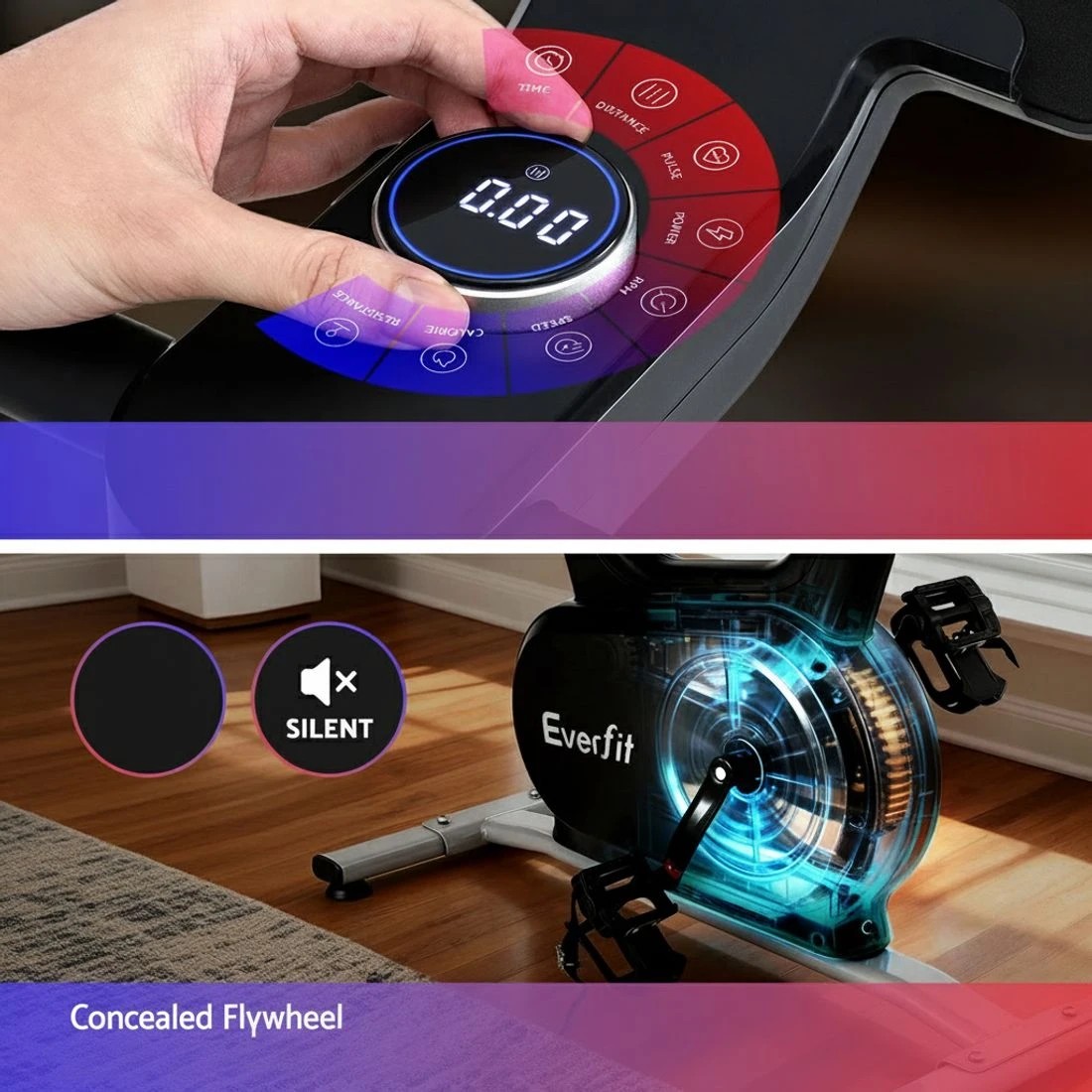 5 Everfit Exercise Bike Spin Bike Electromagnetic Smart Home Fitness 24-Level Resistance - Black, 5 of 10