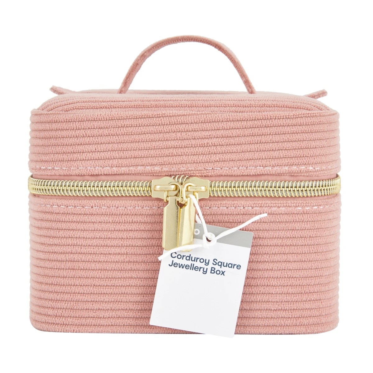 9 Pink Corduroy Square Jewellery Box, 9 of 9