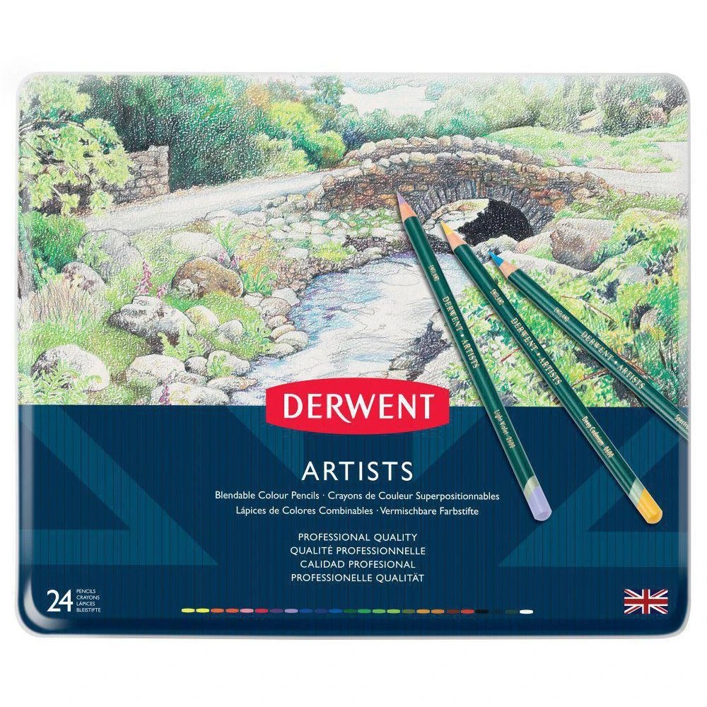 3 Derwent Artist Pencils Tin of 24, 3 of 3