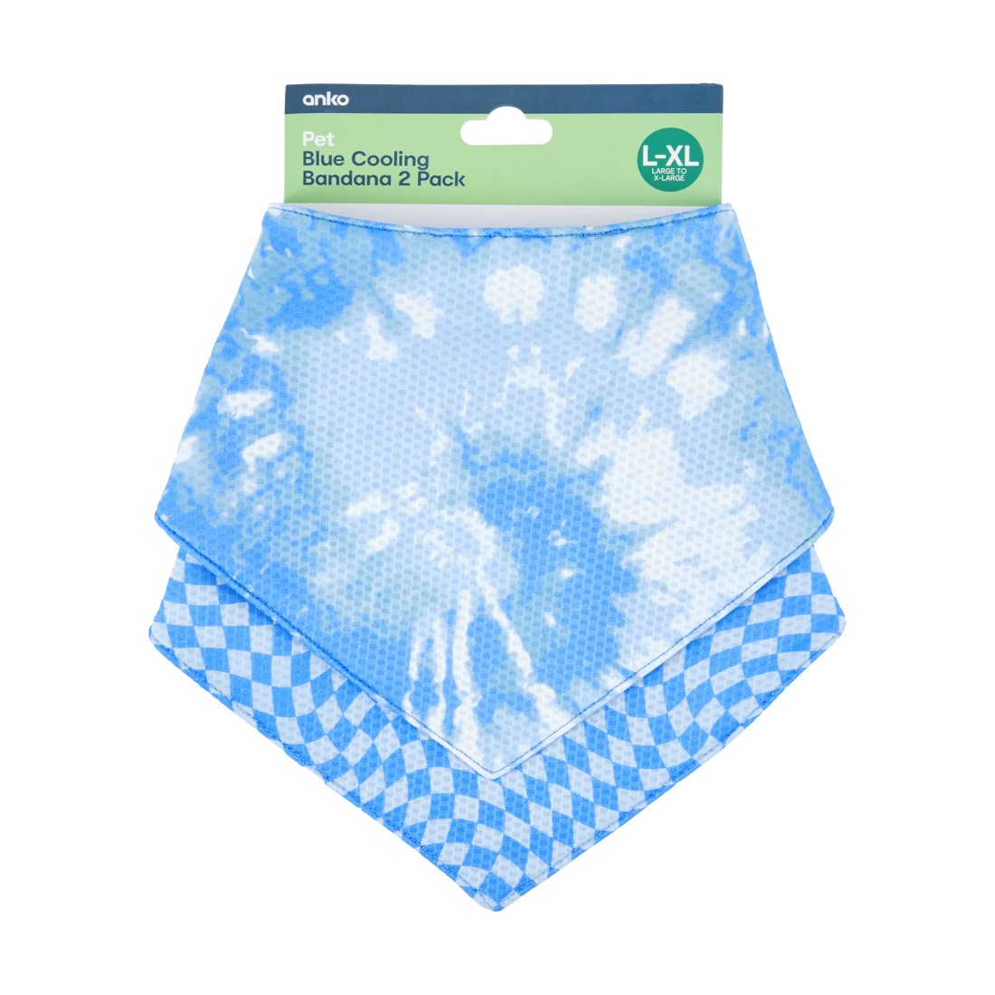 1 2 Pack Pet Cooling Bandana - Large to Extra Large, Blue, 1 of 6