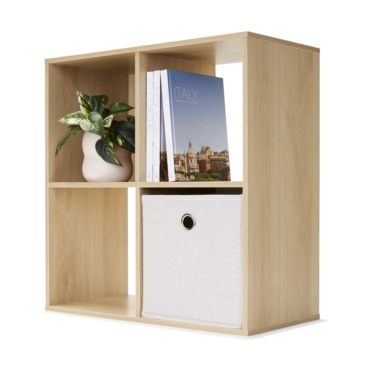 4 Anko 4 Cube Display Storage Unit - Oak - Multi, 4 of 4