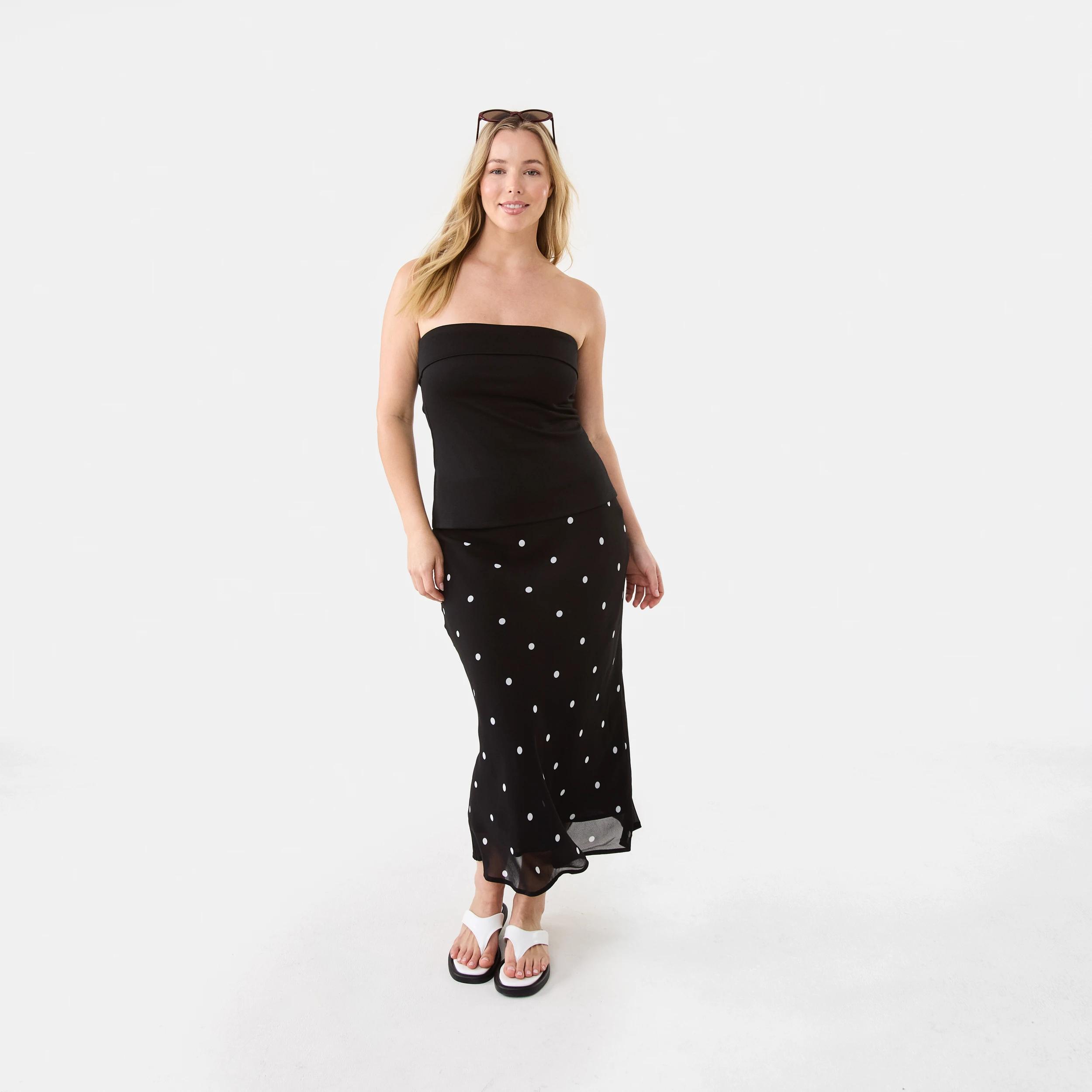 2 Sleeveless Tube Top Black, 2 of 7