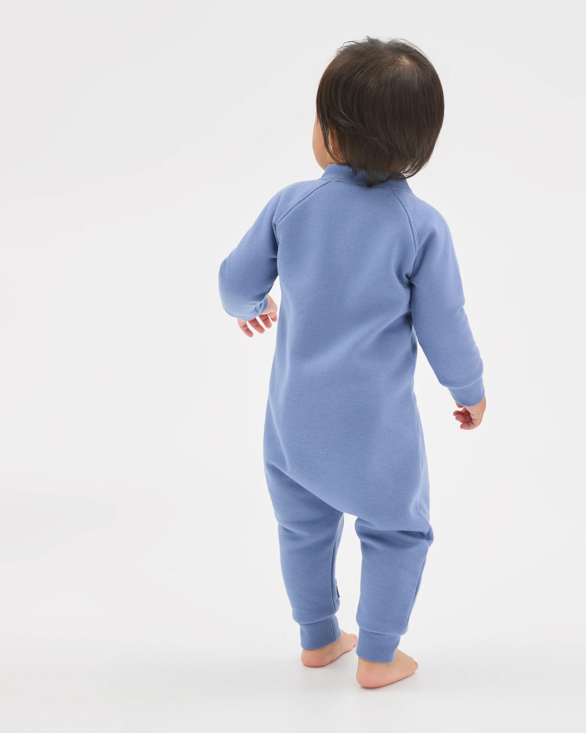 3 Bonds Baby Everyday Fleece Zip Coverall AMALFI COAST, 3 of 5