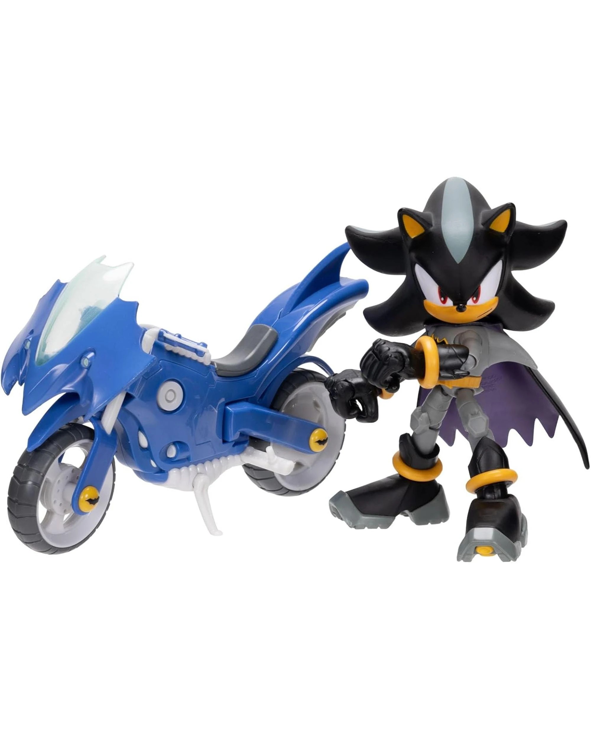 2 Sonic The Hedgehog X DC Shadow as Batman 5 inch Figure with Batcycle, 2 of 8