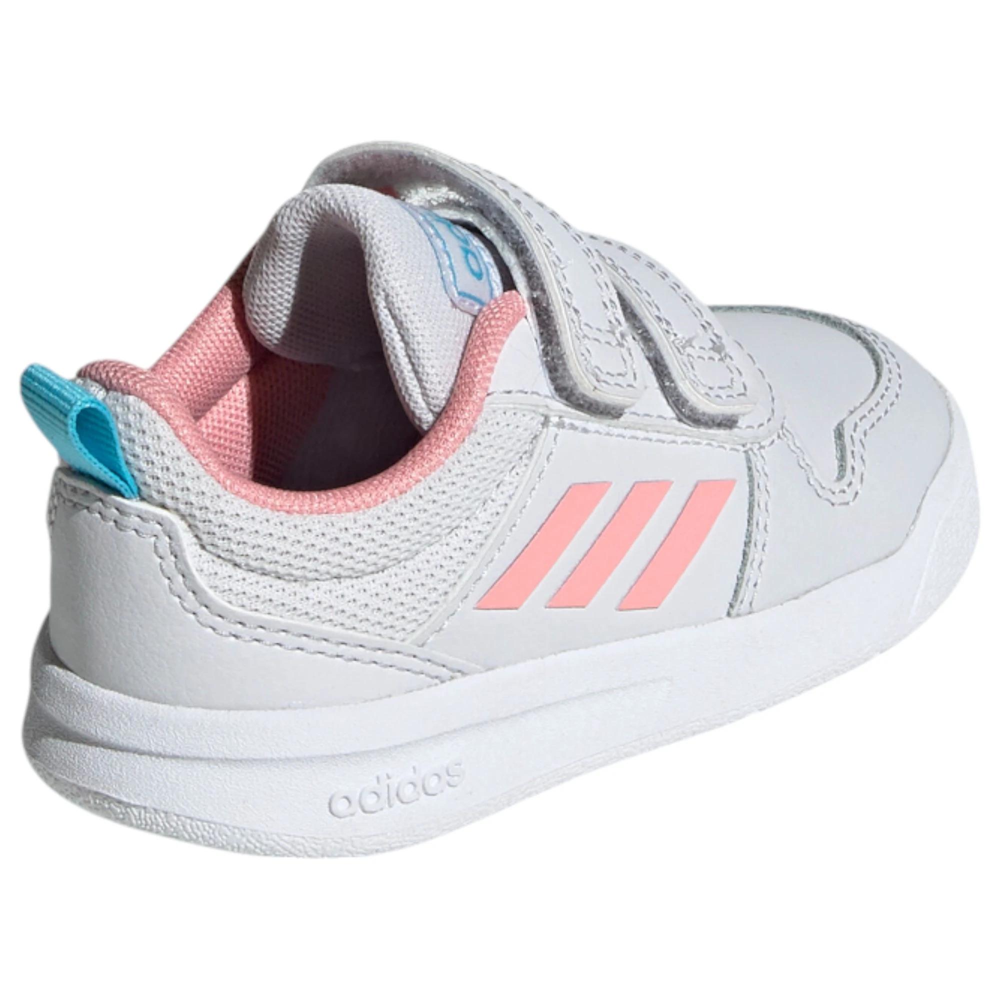 5 Adidas Jr Kids Girls White/Pink Tensaur Infant Shoes WHITE/PINK, 5 of 8