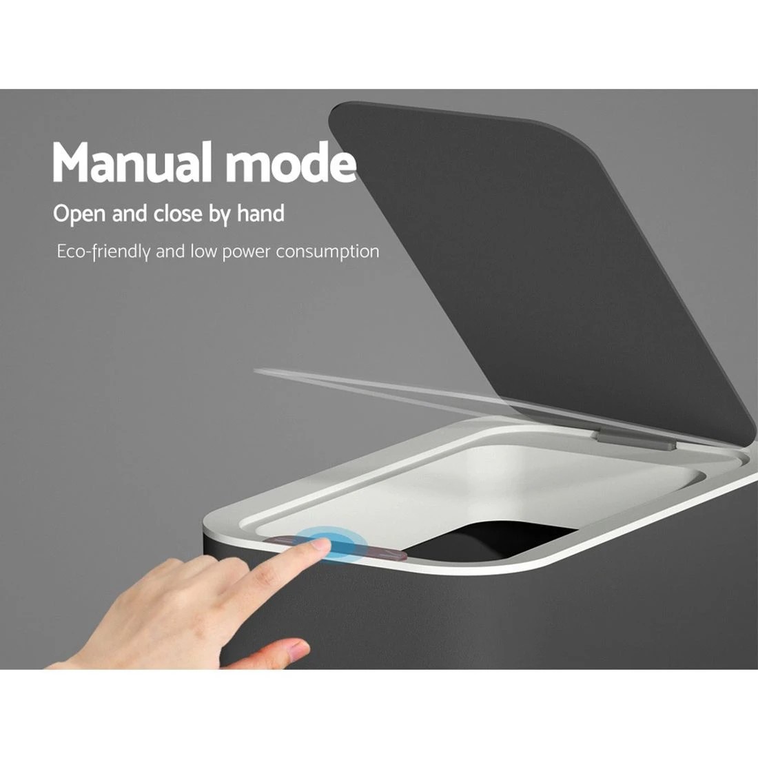 4 Devanti 9L Motion Sensor Bin Rubbish Automatic - Black, 4 of 4