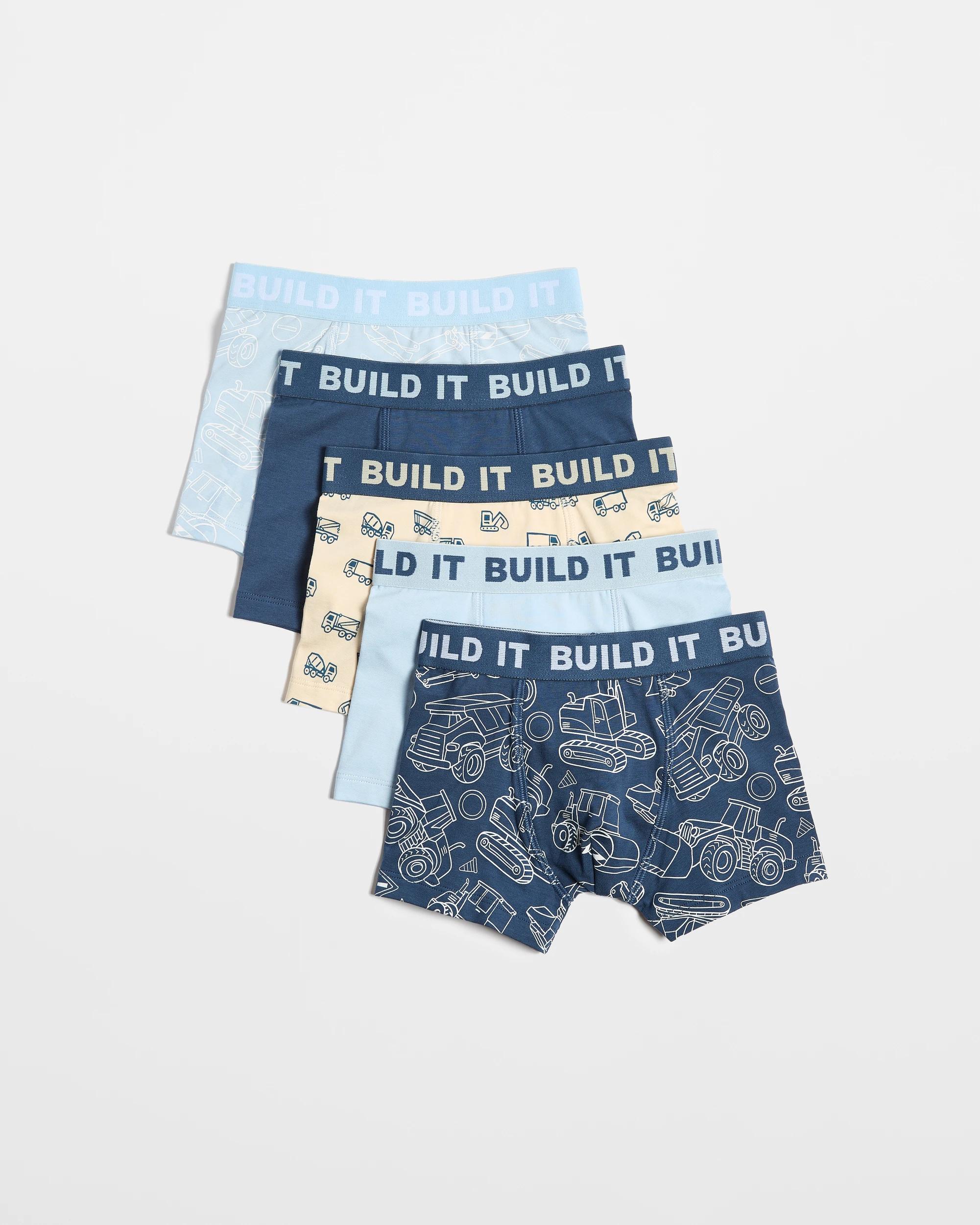 1 Target Younger Boys Trunks 5 Pack - Maxx - Build It MULTI, 1 of 1
