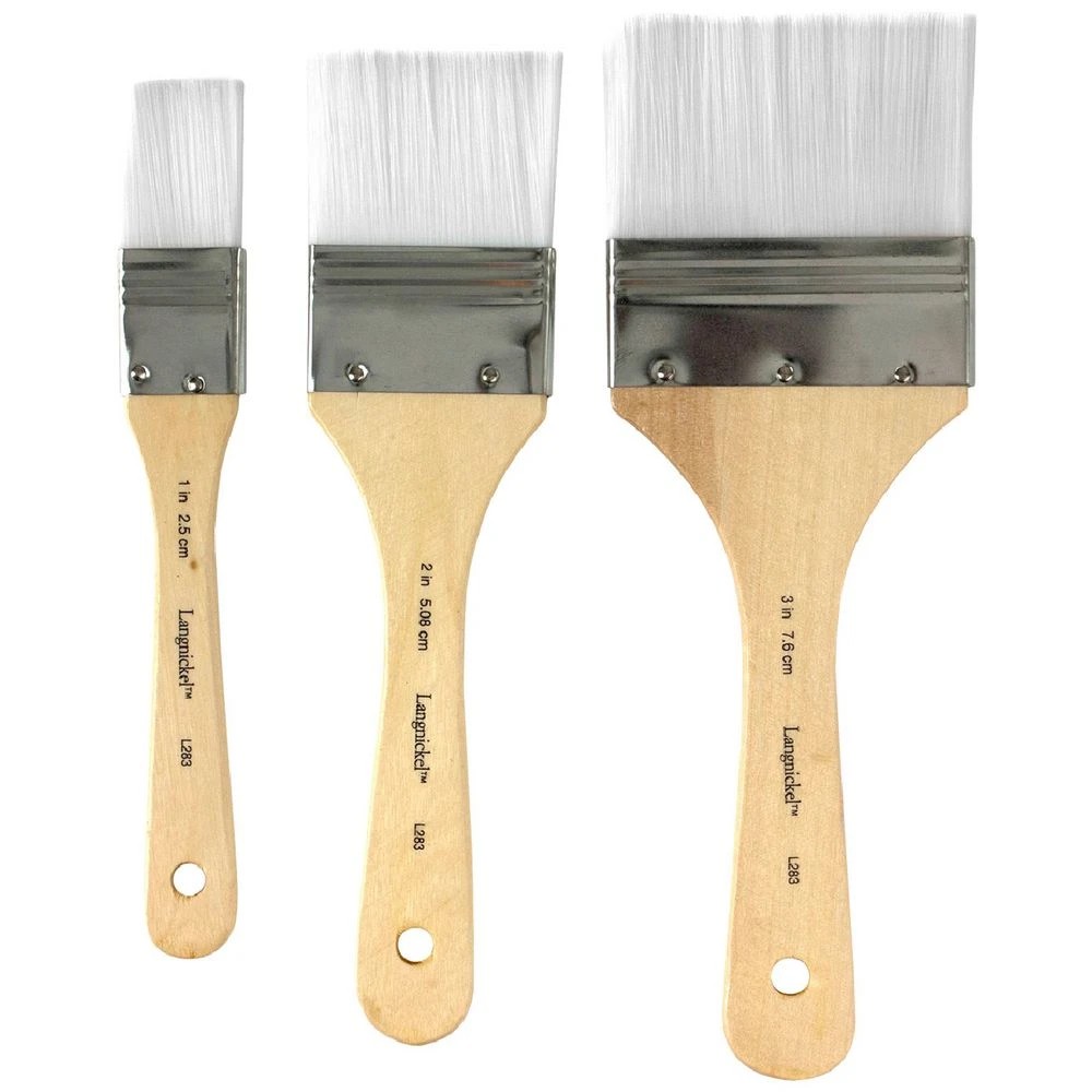 1 Royal & Langnickel Flat Brush Set 3 Pieces, 1 of 3