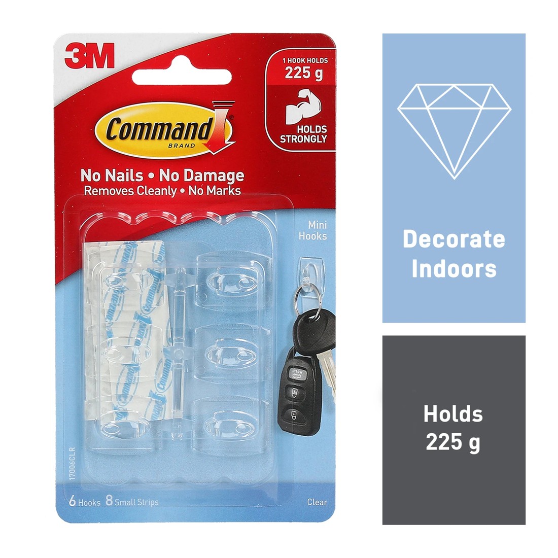 1 6 Pack Command Mini Hooks, 1 of 6