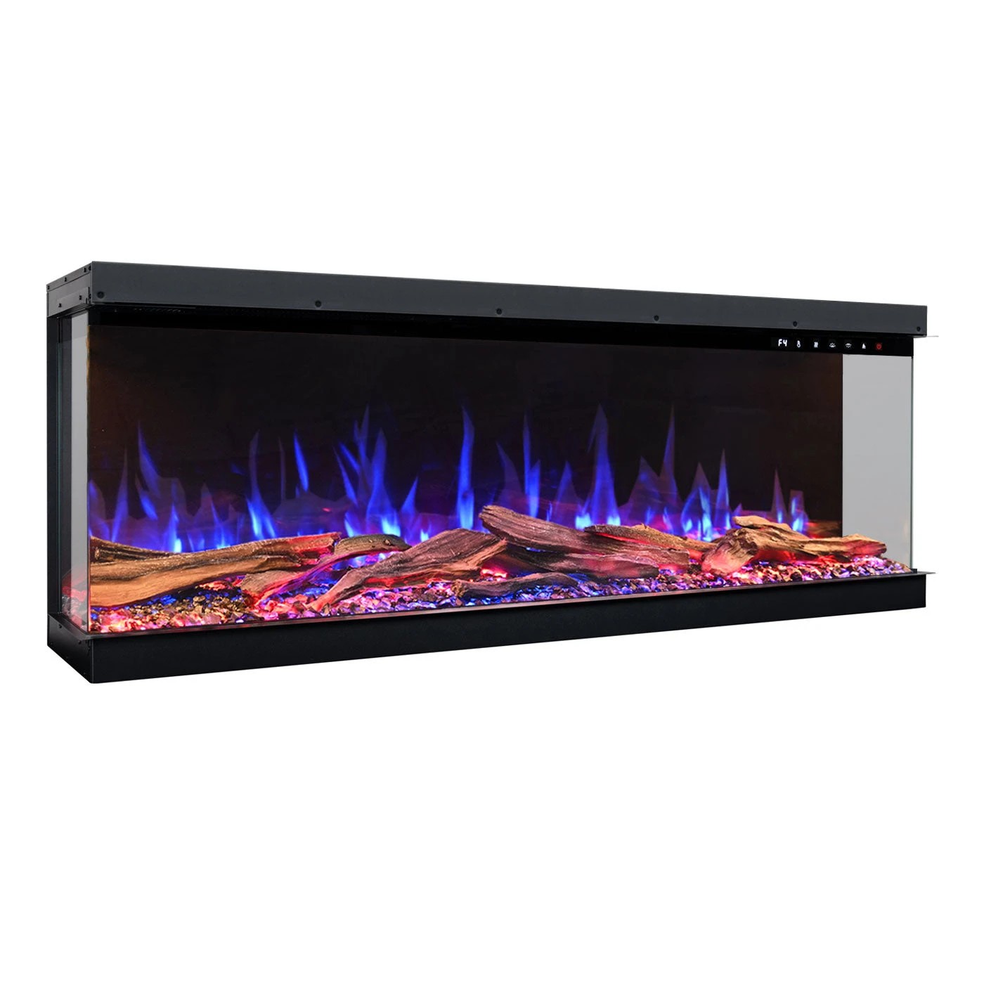 7 Moda Living Cascade 3-Sided 78 inch Extra Deep Electric Fireplace - Black, 7 of 7