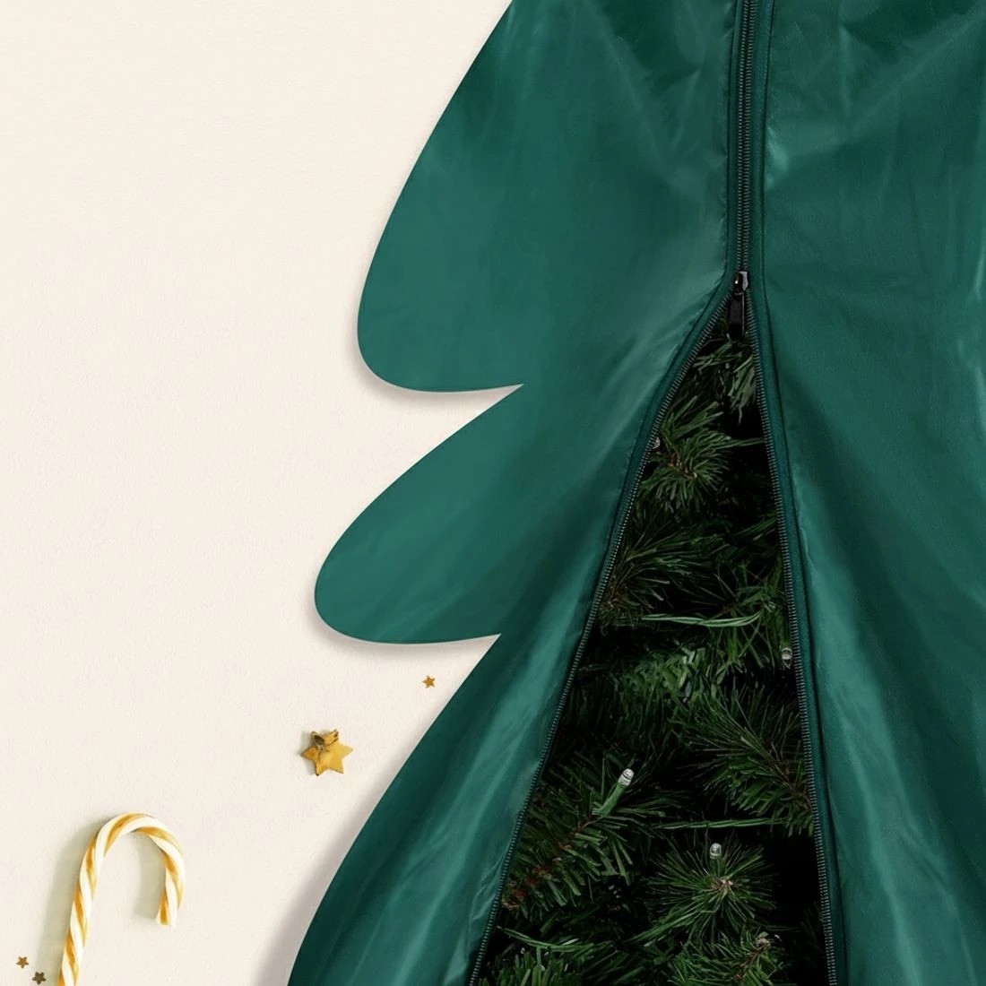 5 Jingle Jollys Christmas Tree Storage Bag Fits Up to 9ft Tree Xmas Bag - Green, 5 of 6