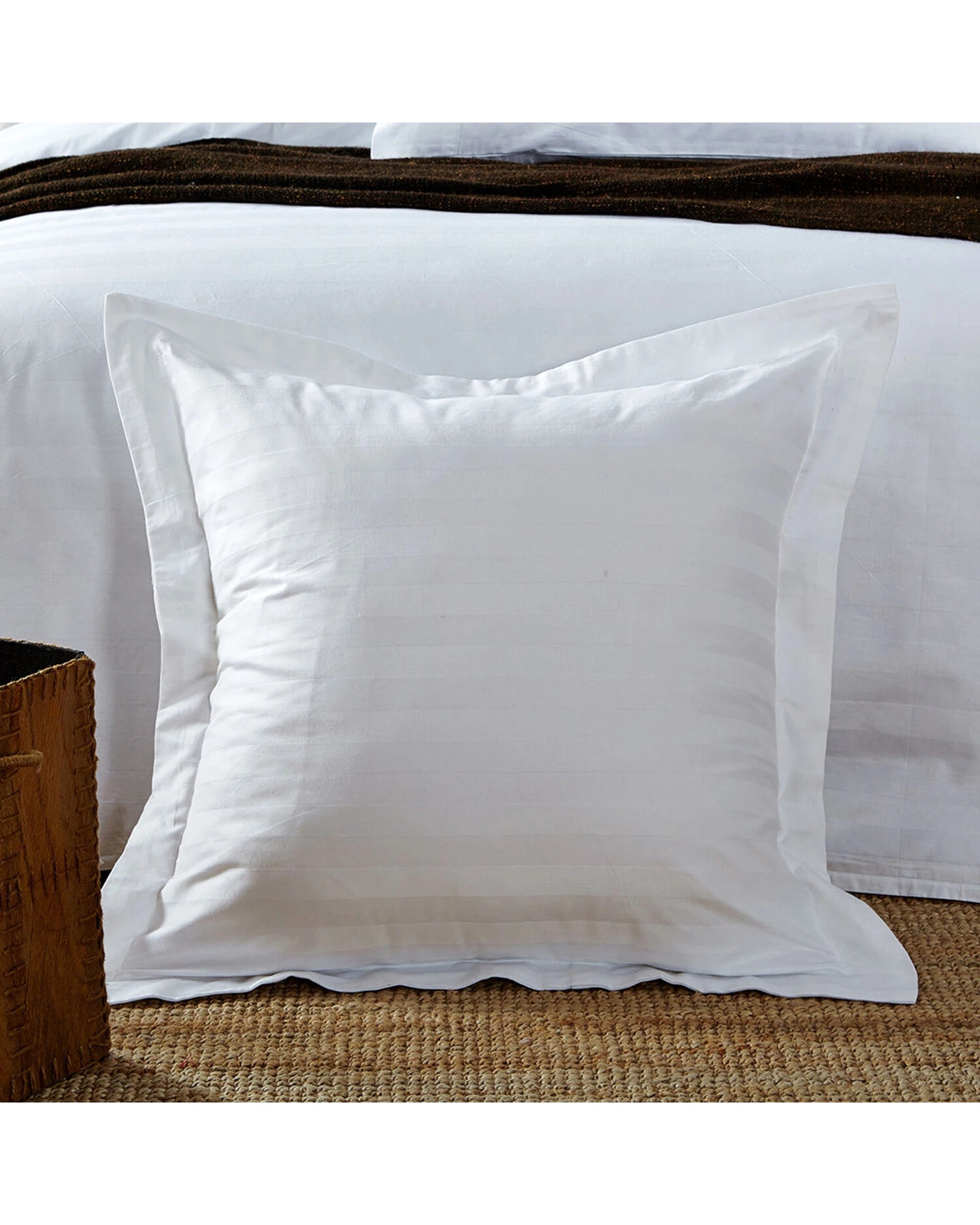 2 Cotton More 2pc European Pillow Cushion Covers 100% Cotton 500TC - White, 2 of 2