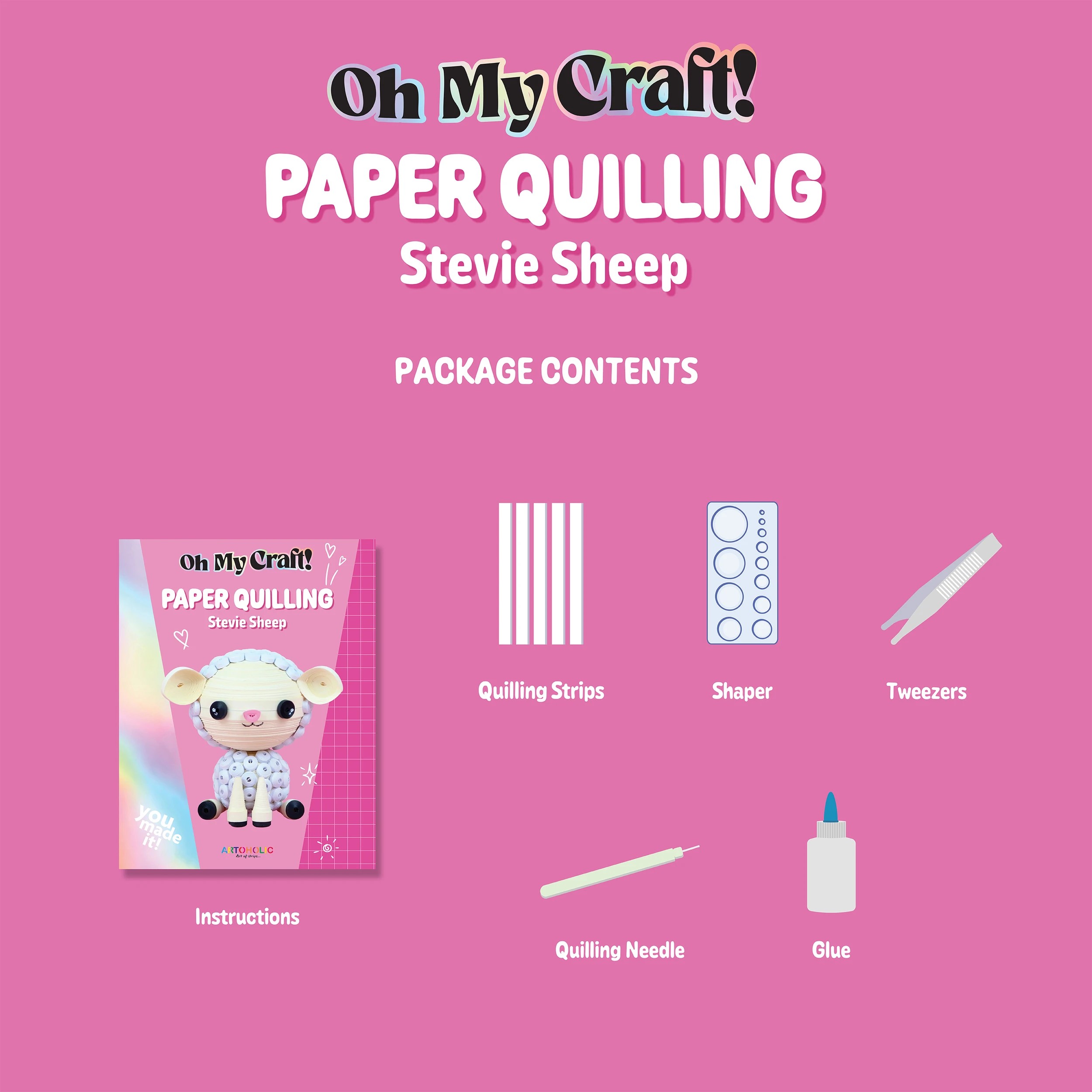 3 Oh My Craft! Paper Quilling Stevie Sheep, 3 of 5