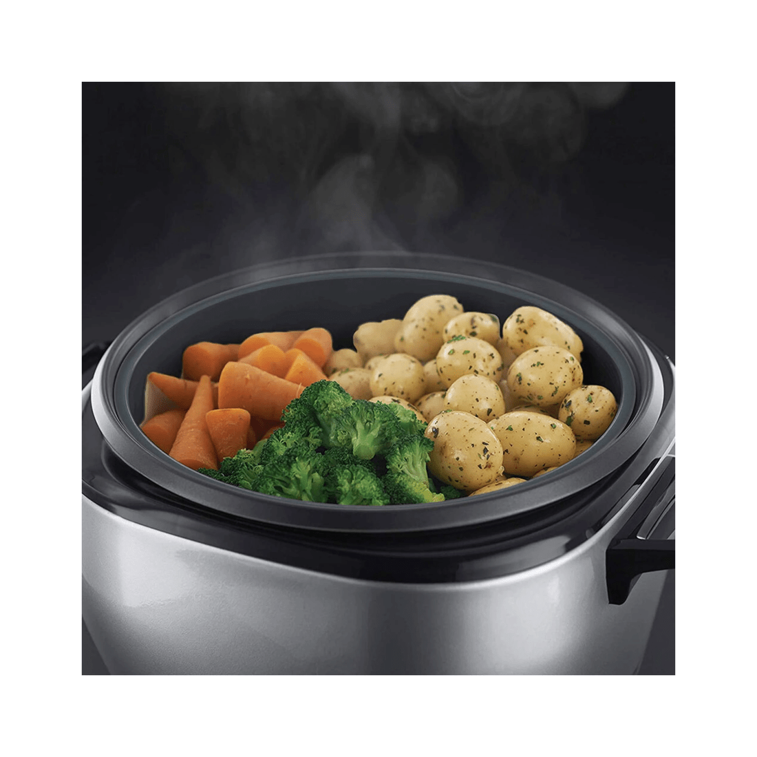 4 Russell Hobbs Rhrc20blk Turbo Electric Rice Cooker/steamer 1000 W Non-stick 3l
 - Black, 4 of 7