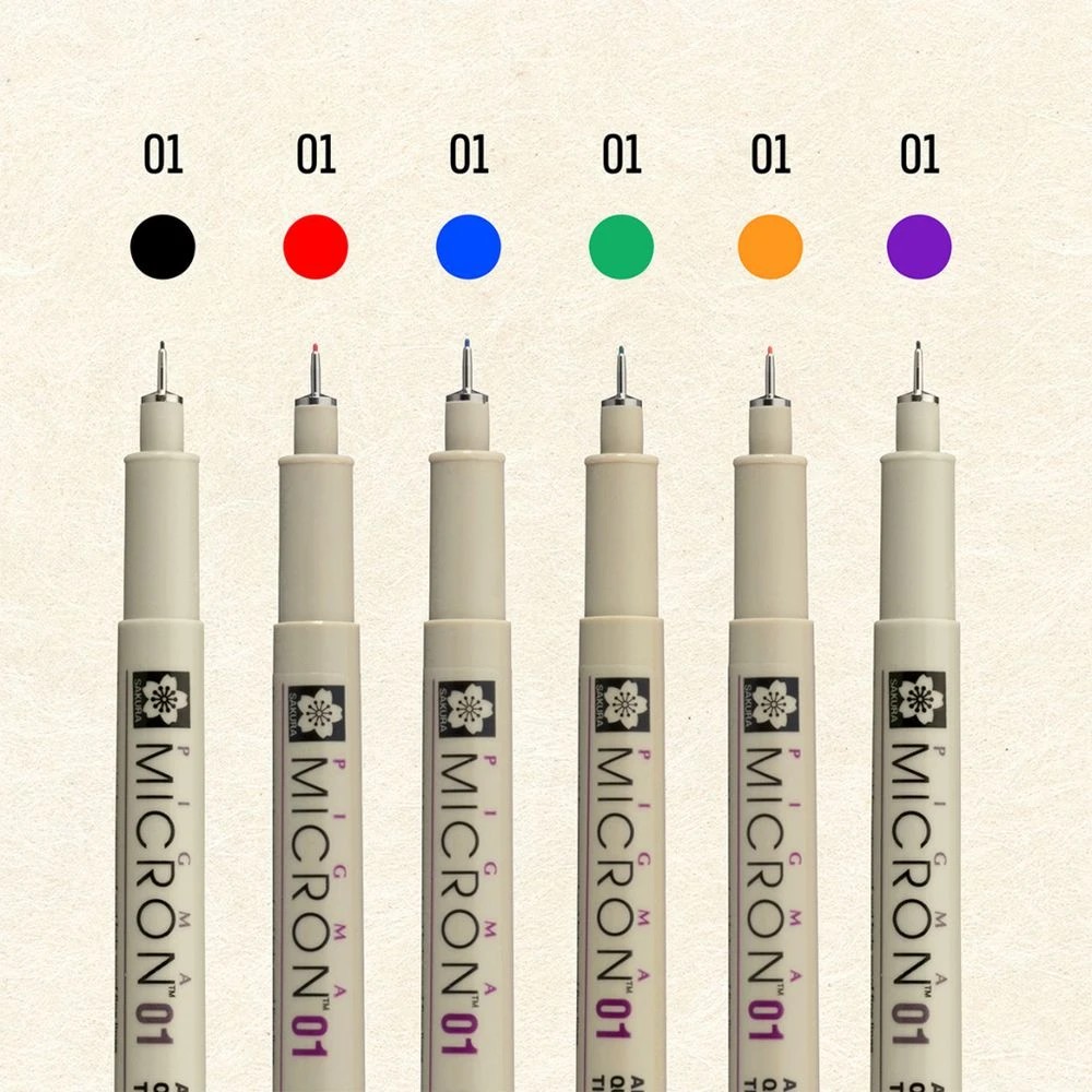 2 Sakura Pigma Micron Fineliners 0.25mm 6 Pack, 2 of 4