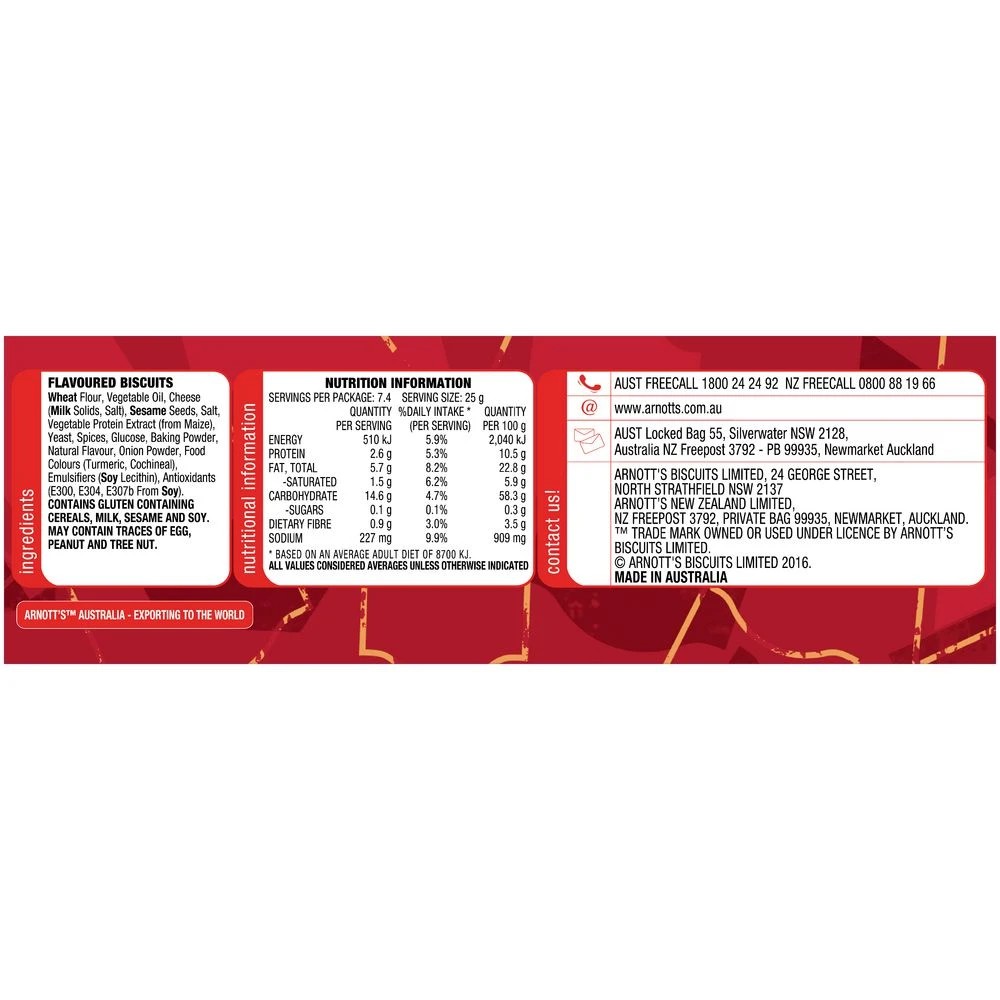 3 Arnott's Savoury Shapes 185g, 3 of 4