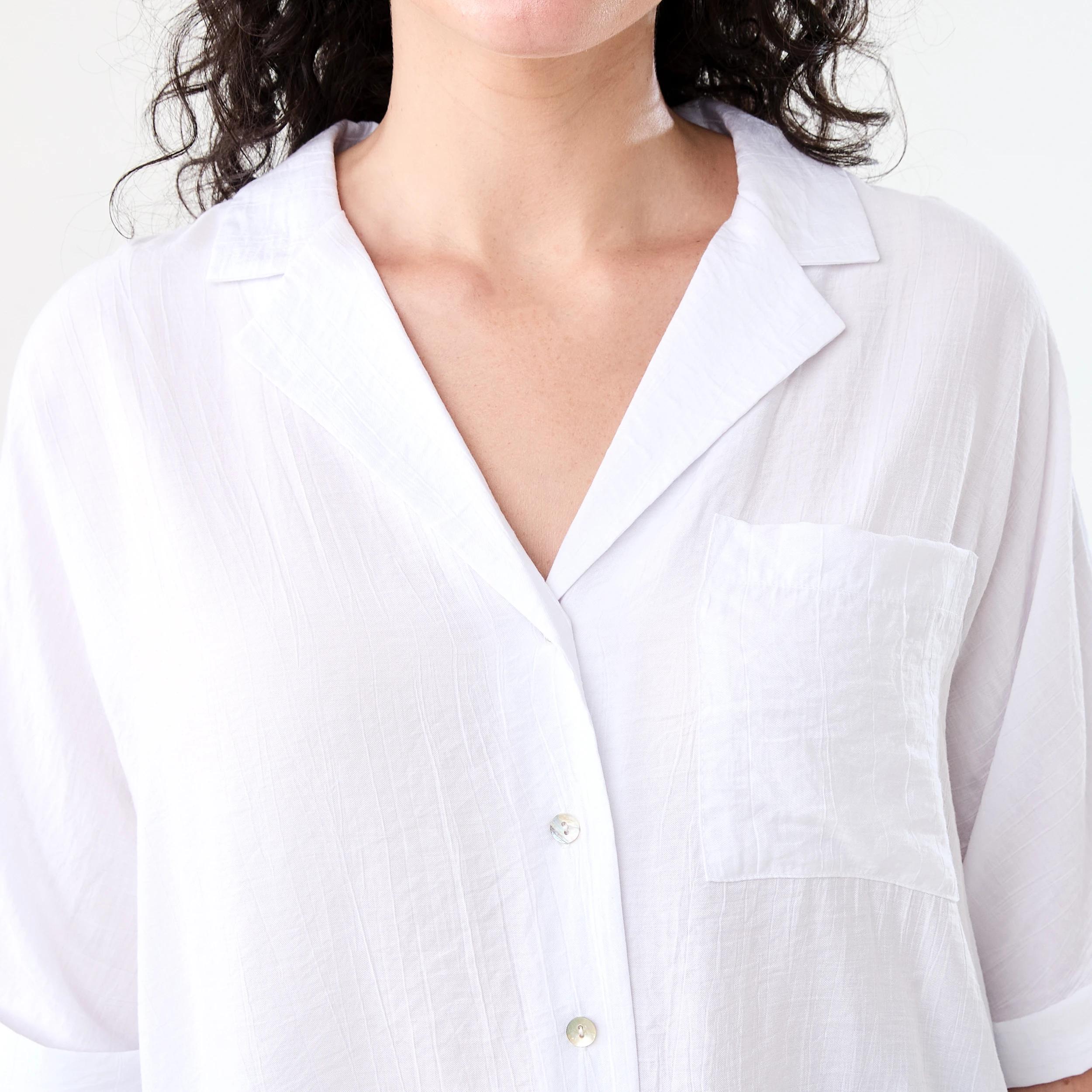5 Short Sleeve Dolman Shirt WHITE, 5 of 7